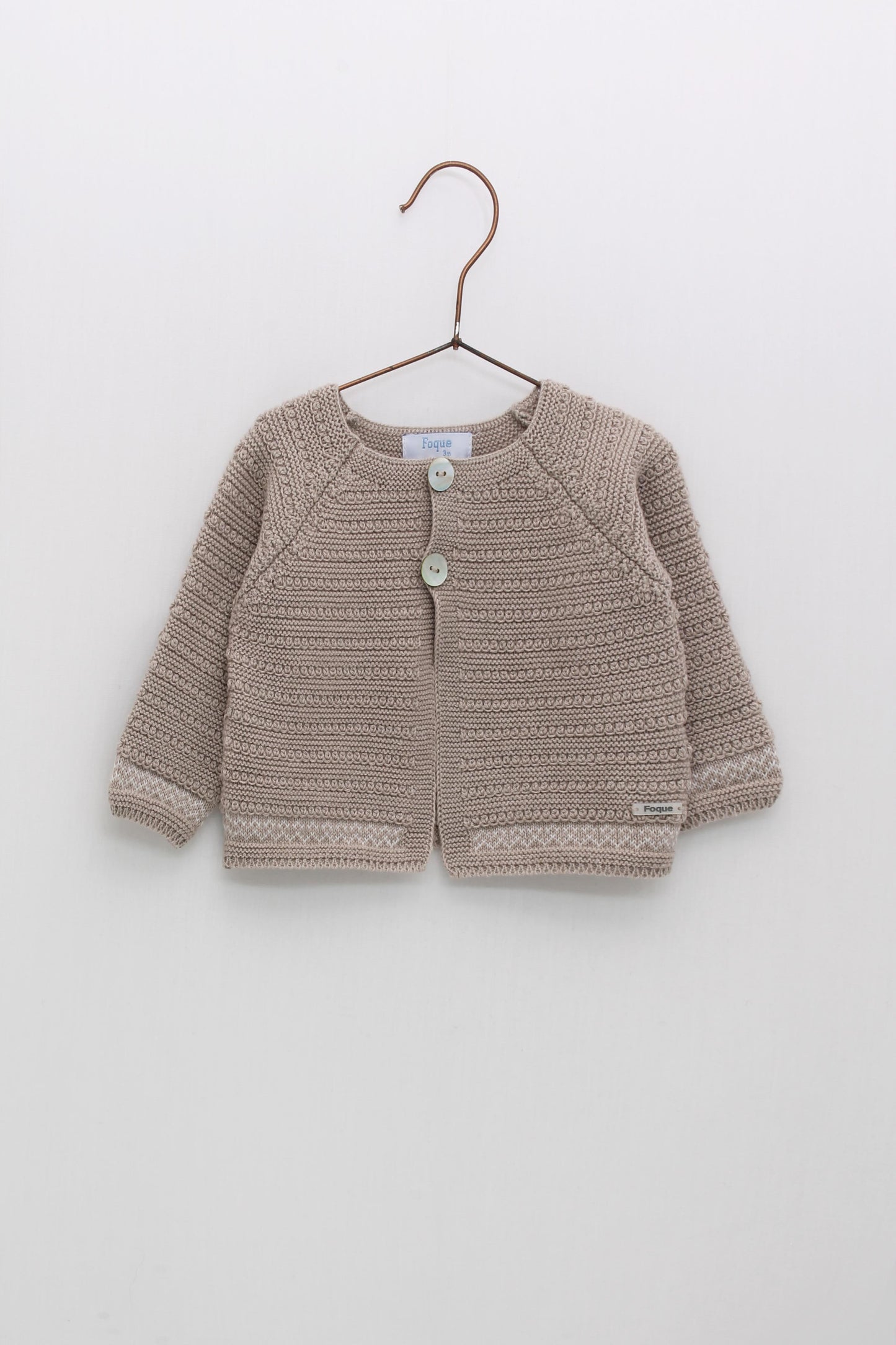 Combined knit jacket