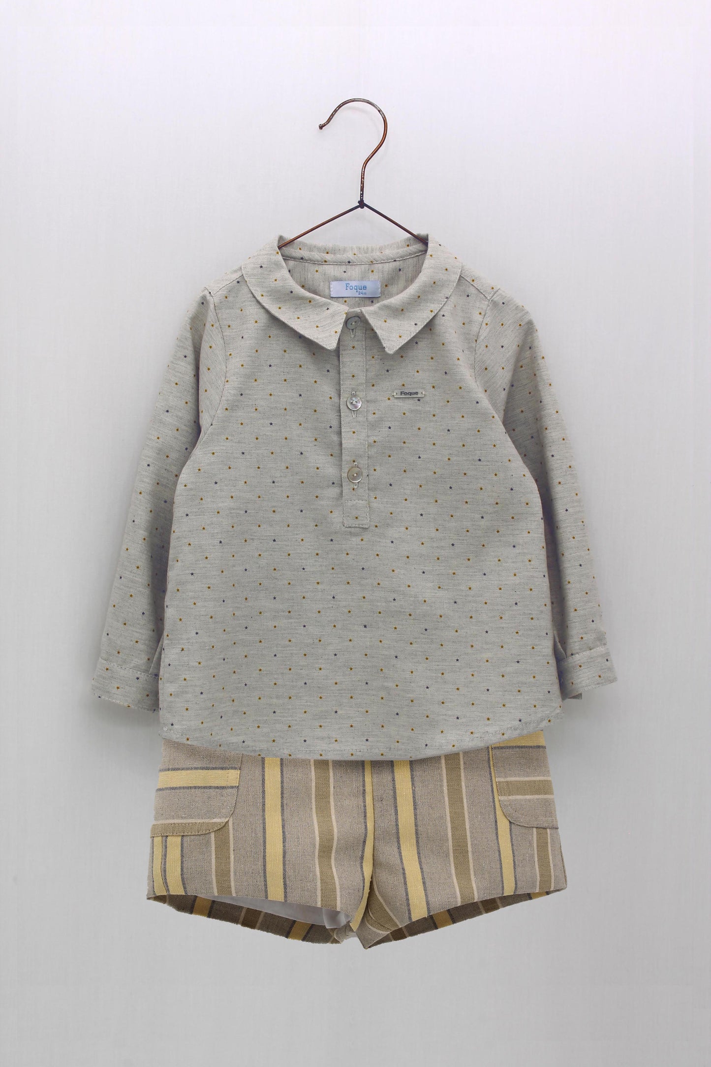Conj Camisa y Pantalón Corto Caramelo