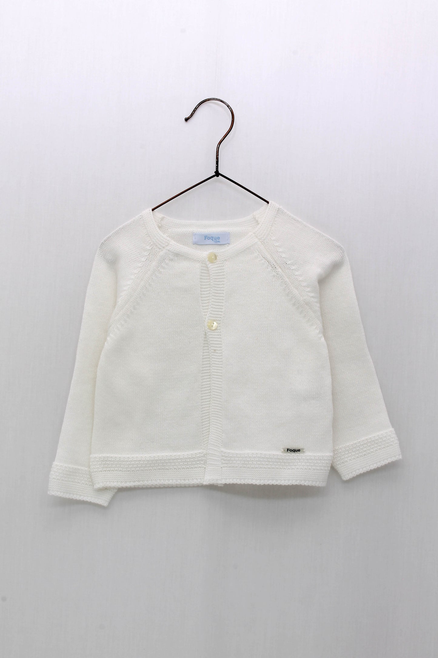 Knitted jacket for baby boy christening