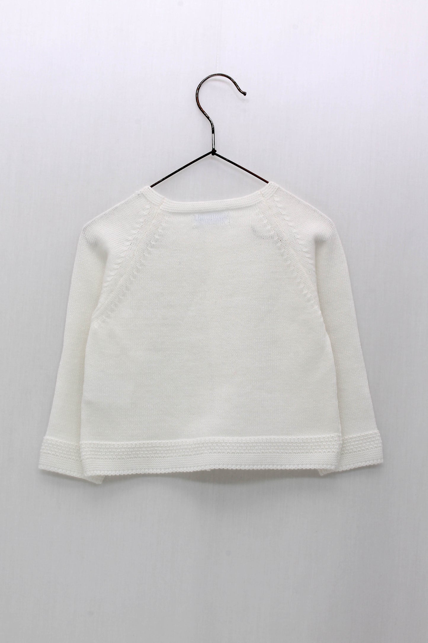 Knitted jacket for baby boy christening