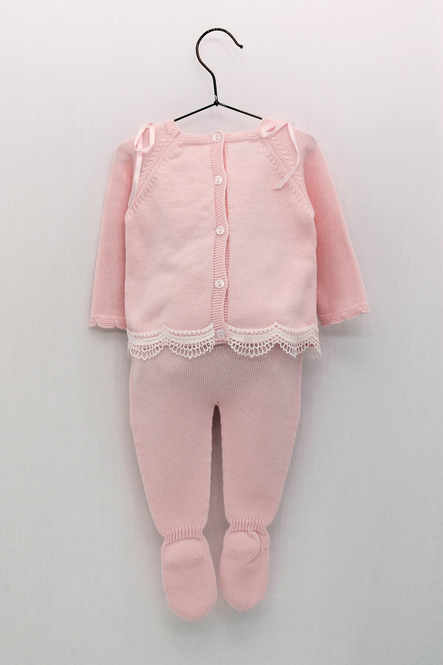 Girl's box neck knit set