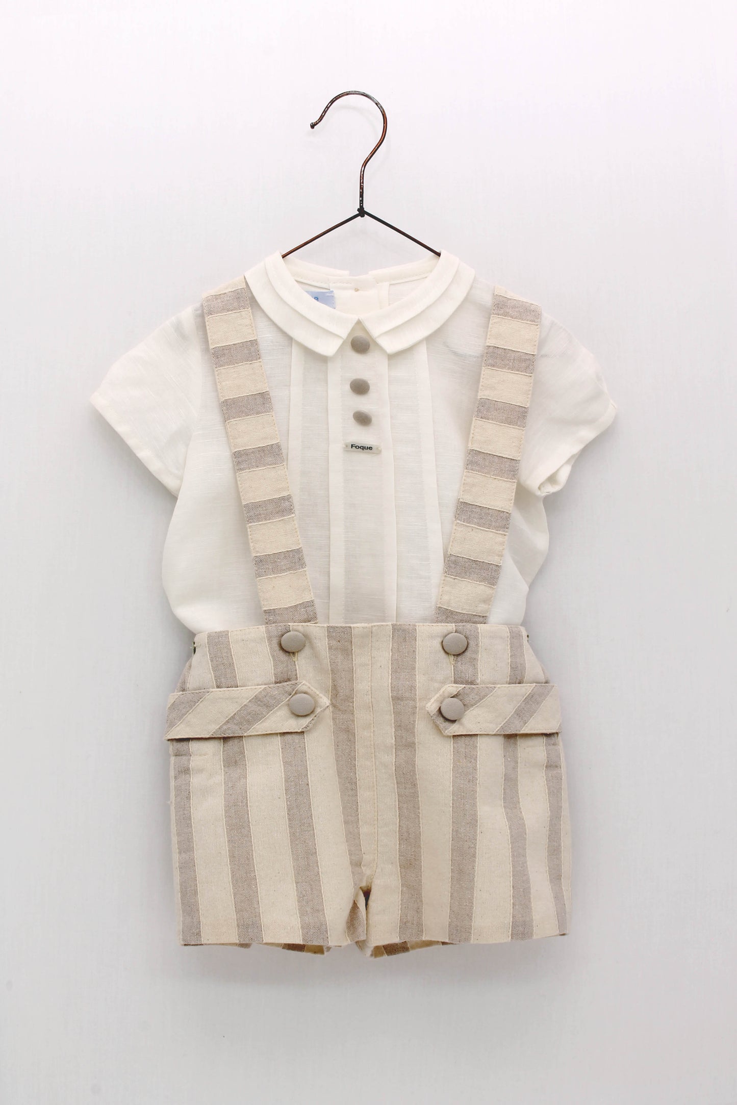Conjunto peto niño detalle rayas