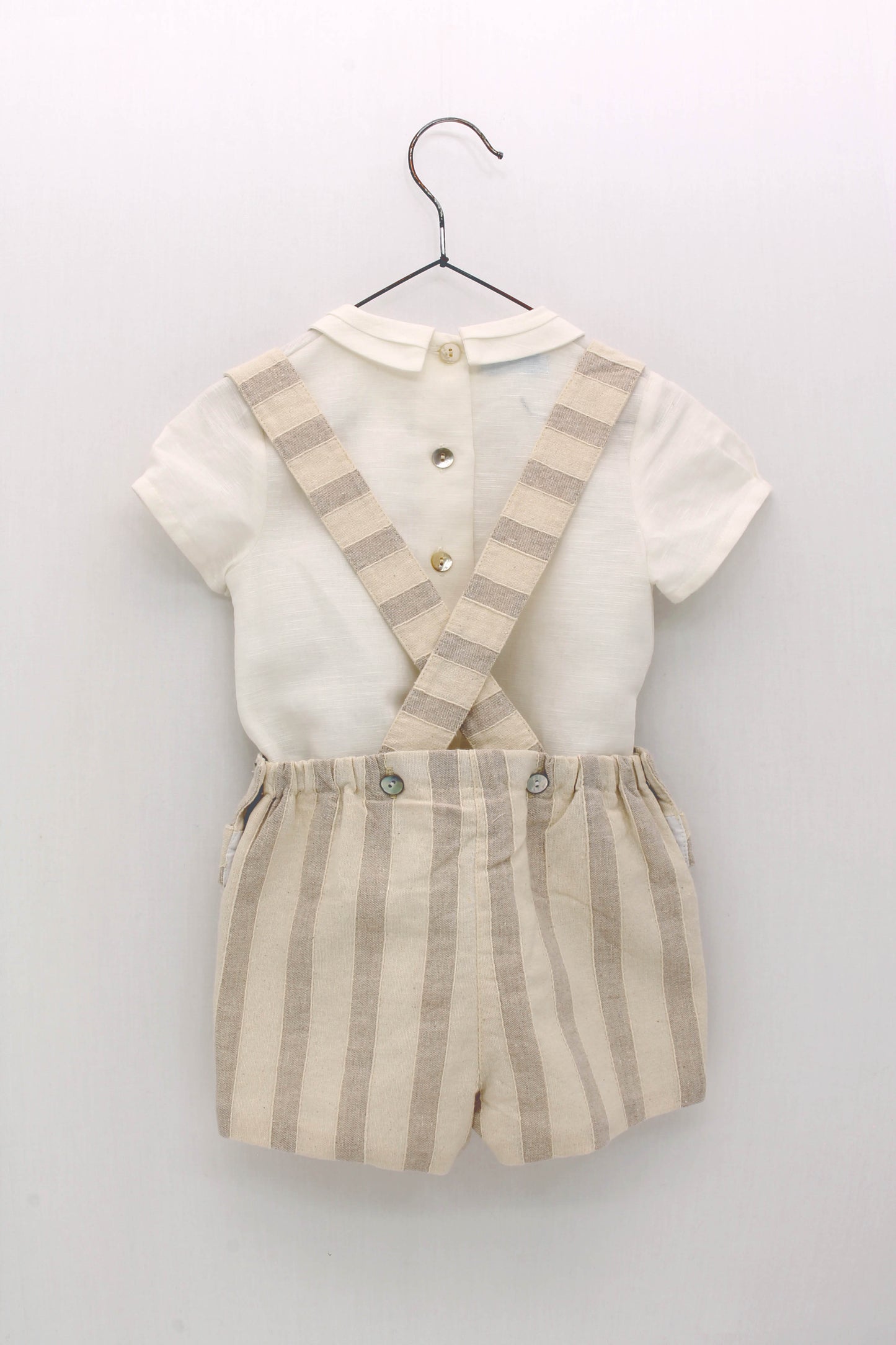 Conjunto peto niño detalle rayas