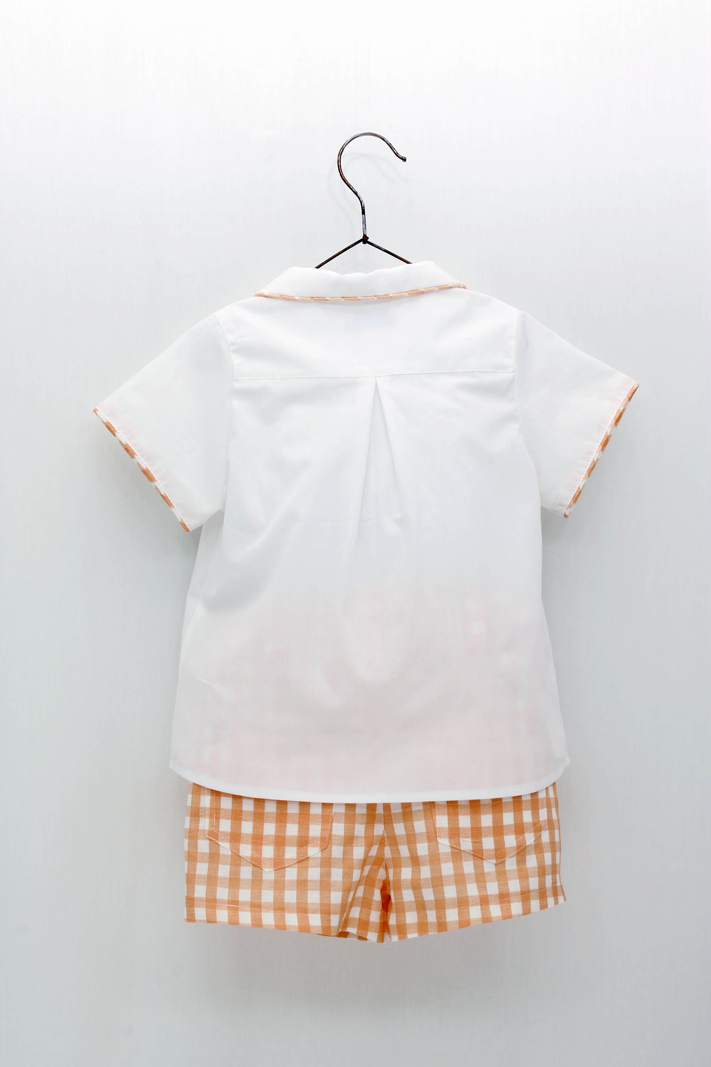 Checkered shirt and shorts set