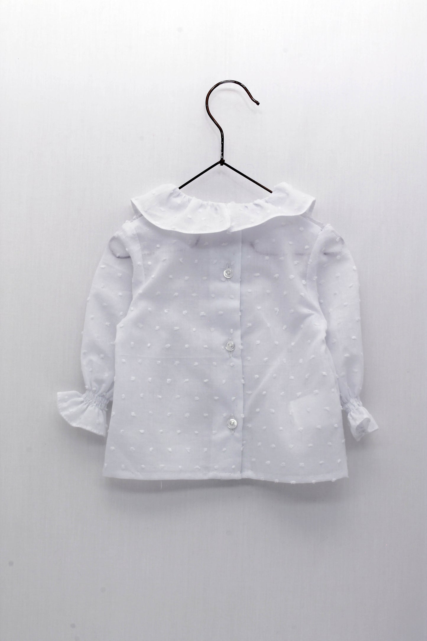 Conjunto ranita patitos y blusa cuello volante
