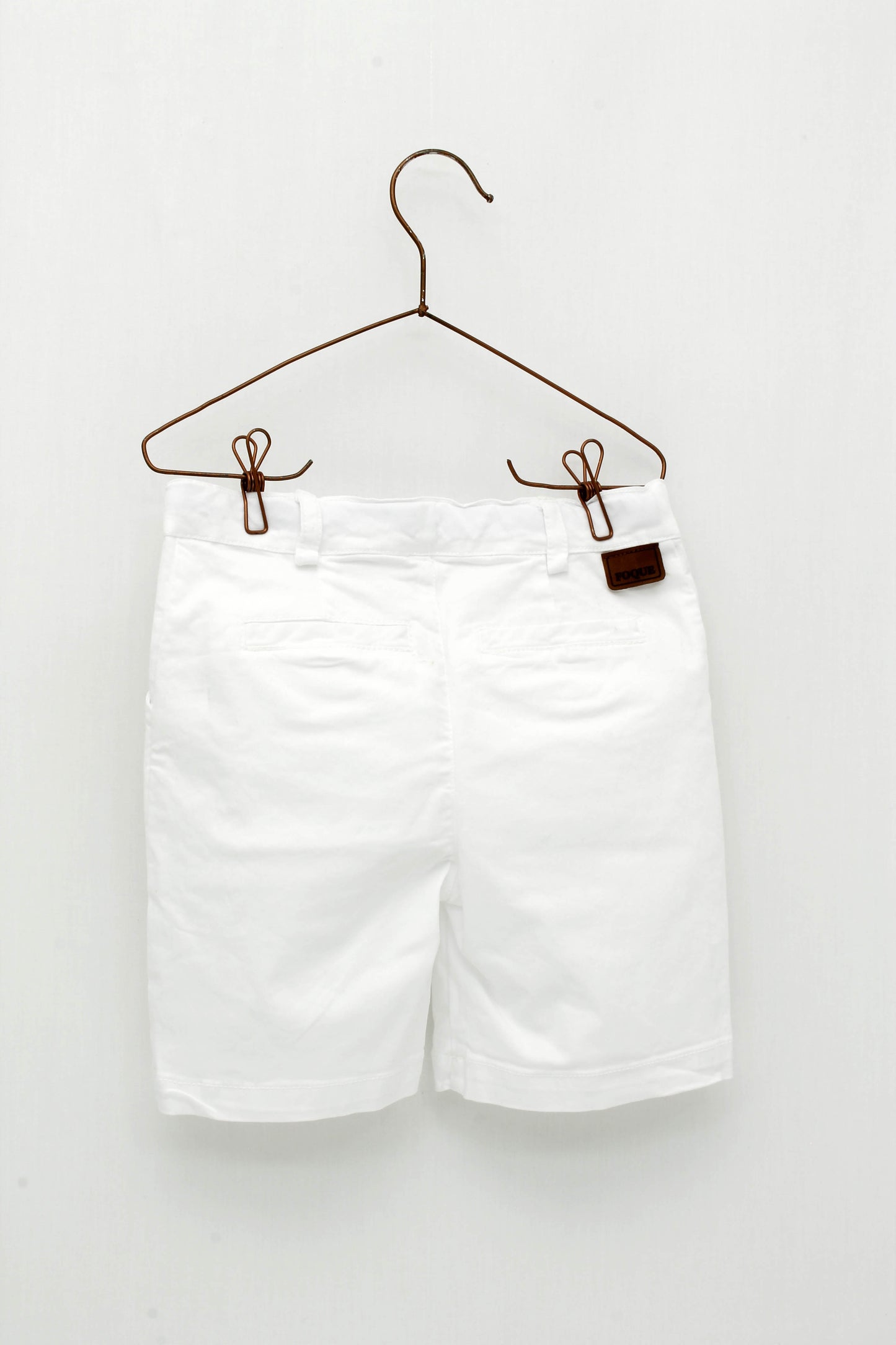 Vichy shirt set with Mao collar and chino shorts