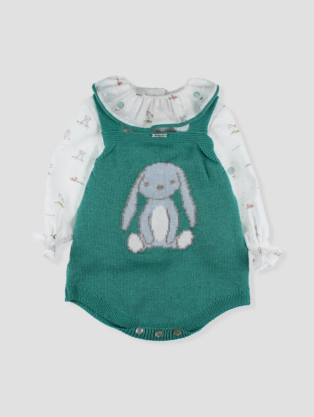 Knitted Overalls and Shirt Set