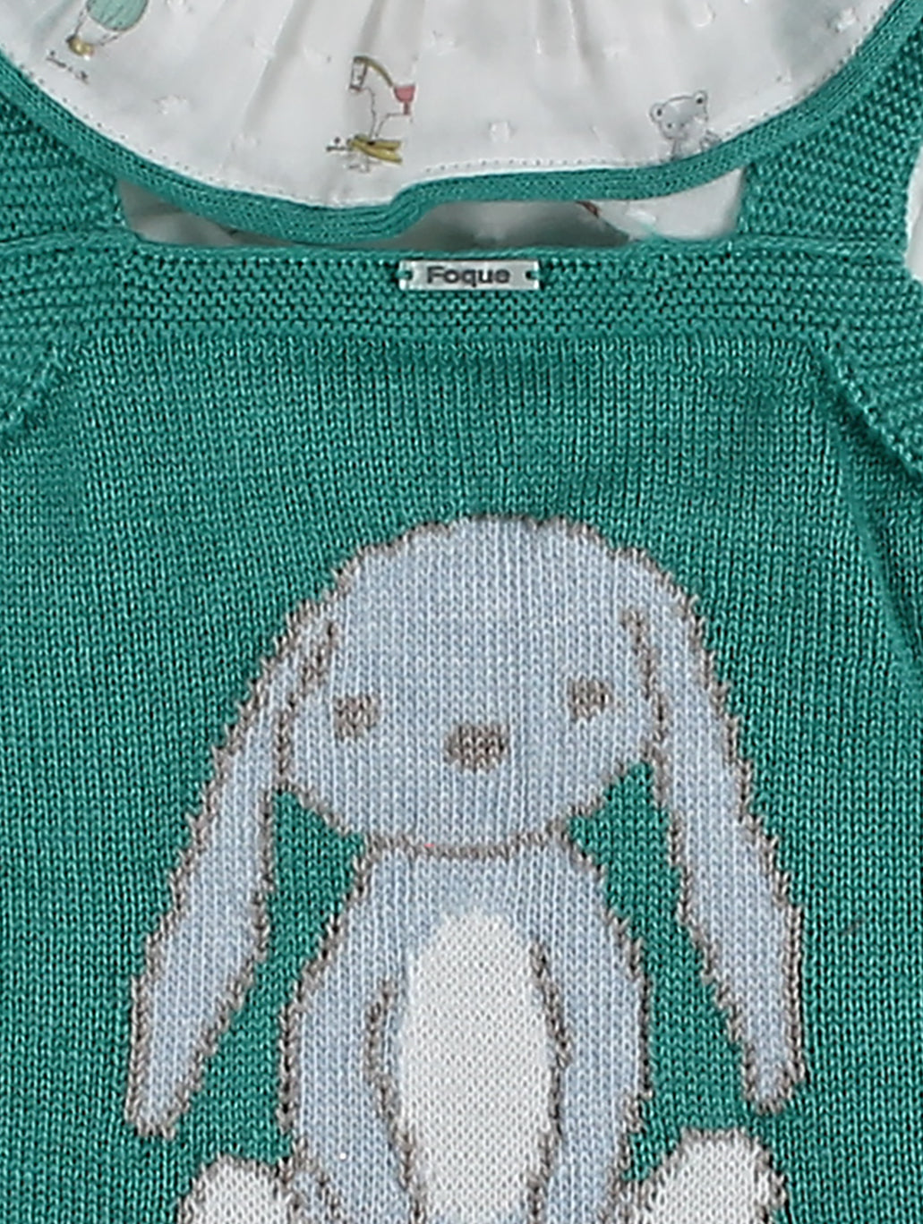 Knitted Overalls and Shirt Set