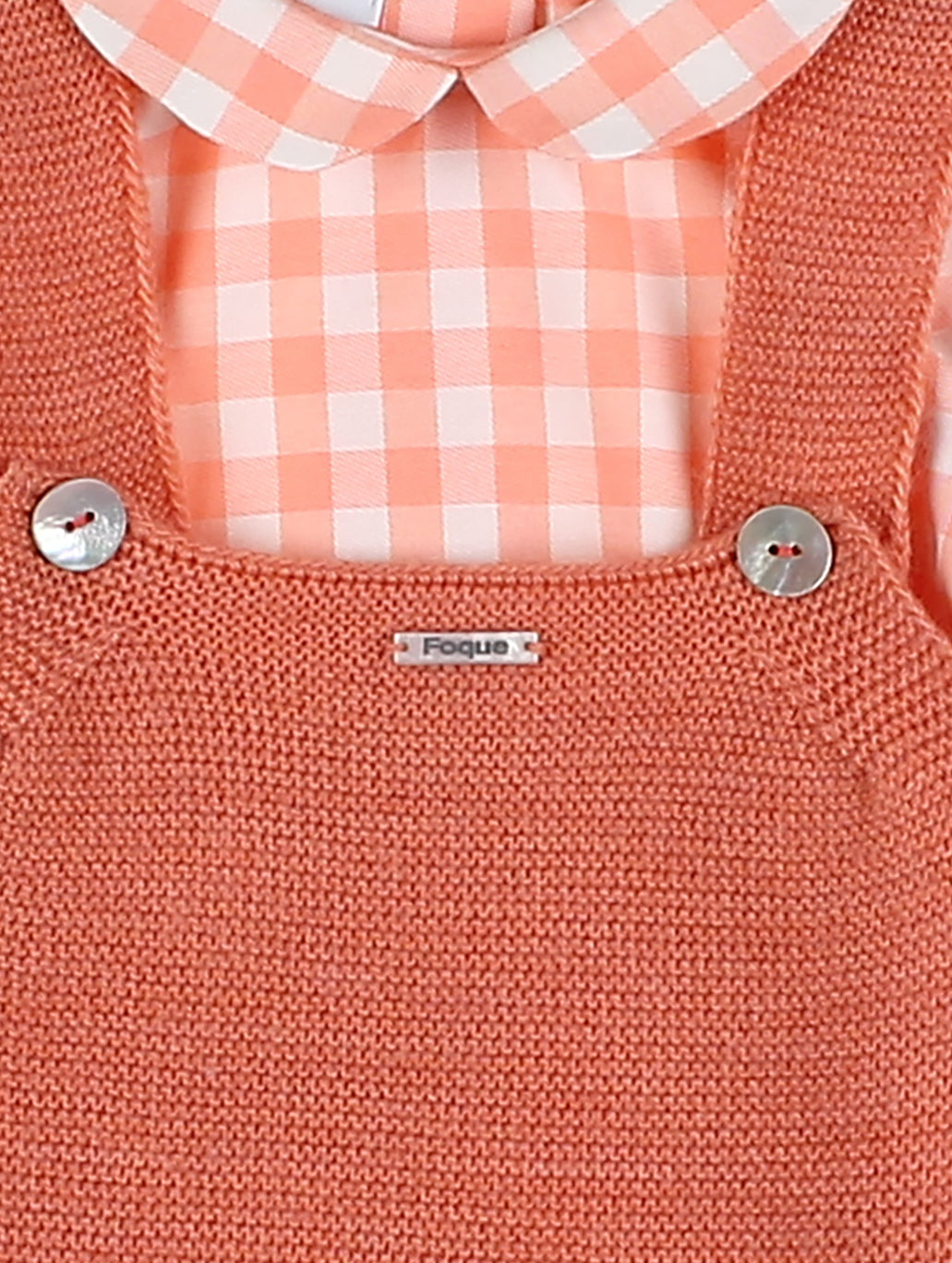 Short Knitted Overalls, Shirt and Bonnet Set