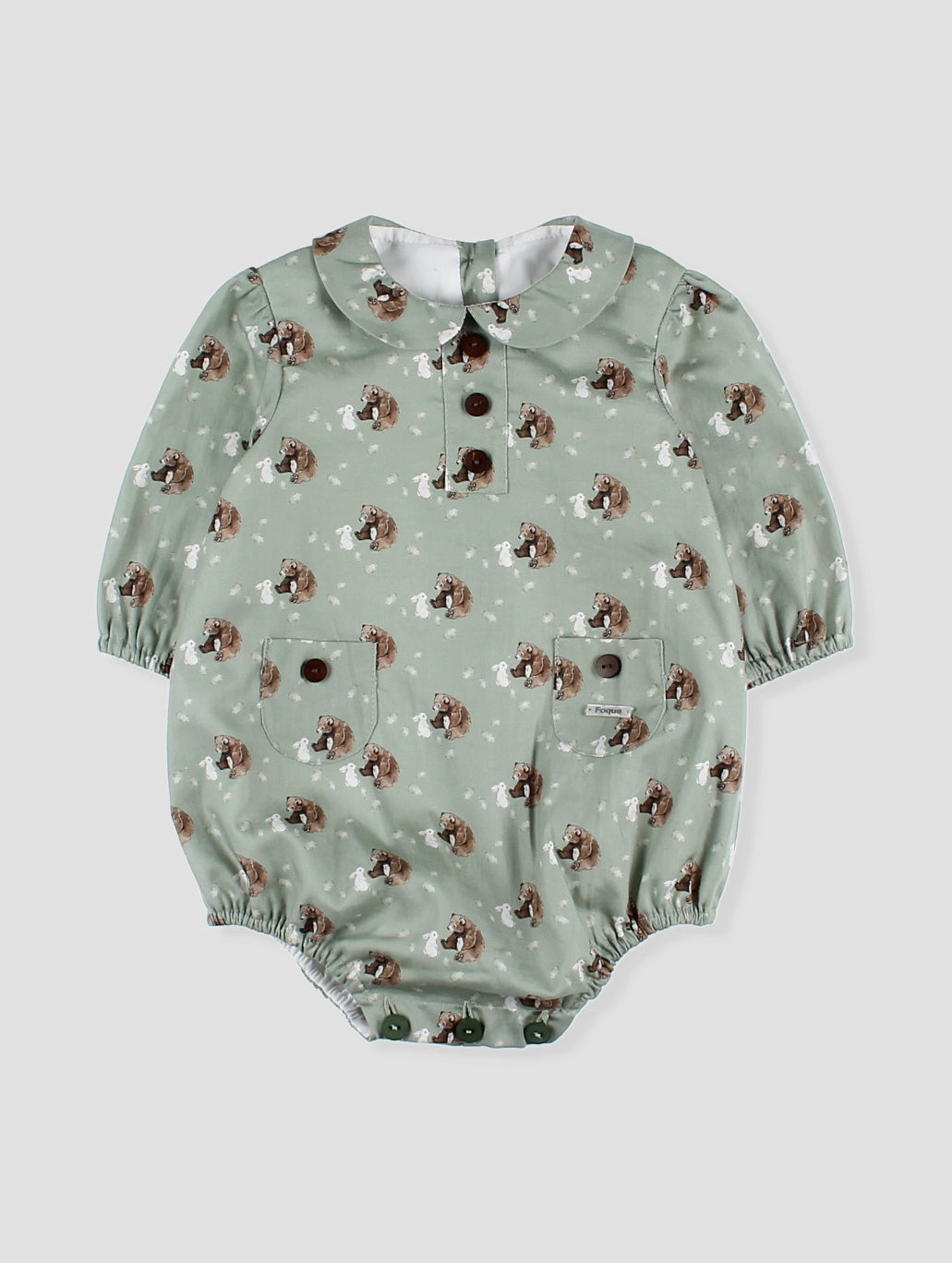 Printed Romper and Hat Set