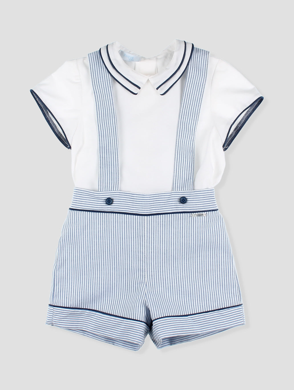 Conjunto peto niño detalle rayas