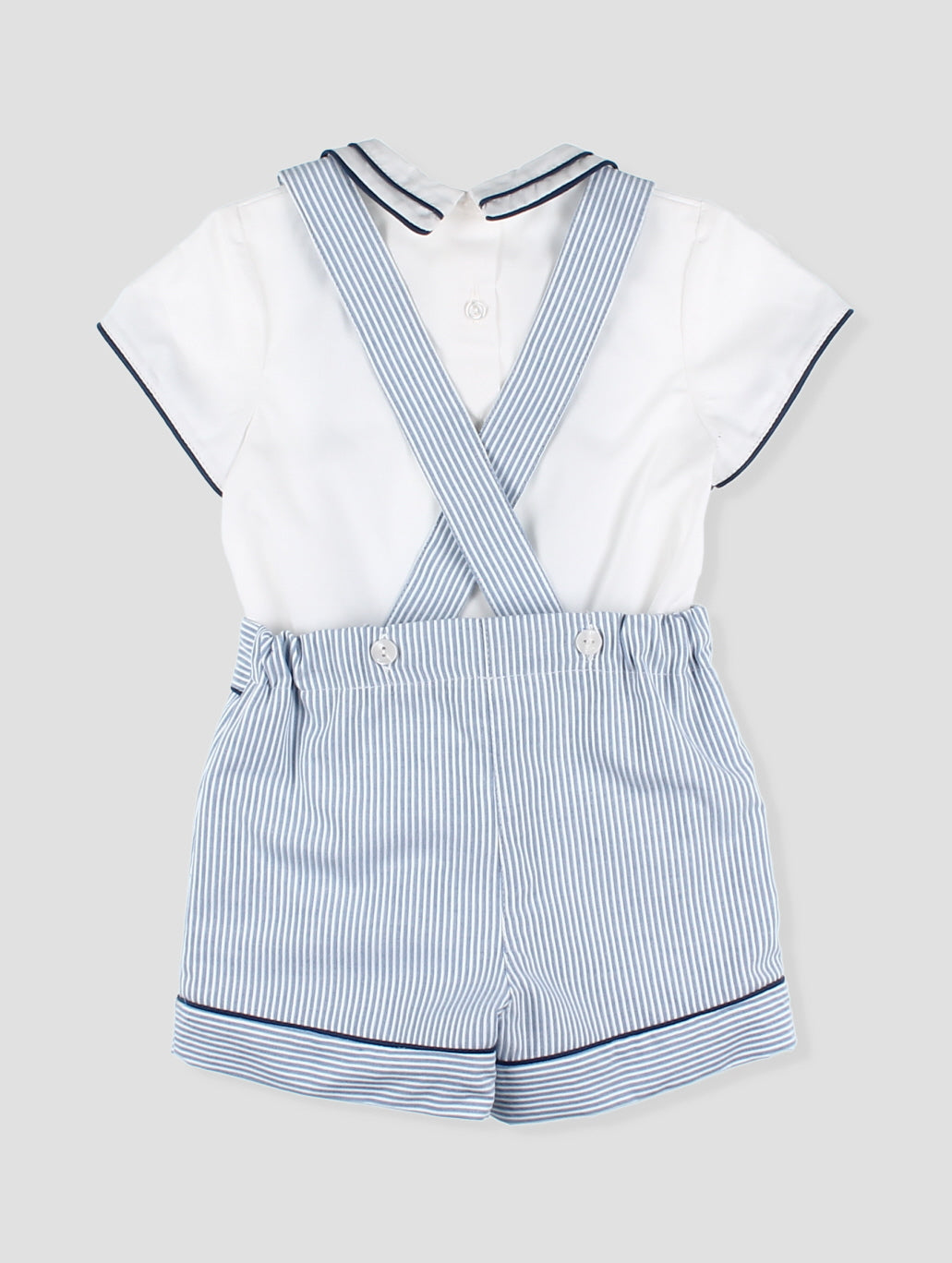 Conjunto peto niño detalle rayas