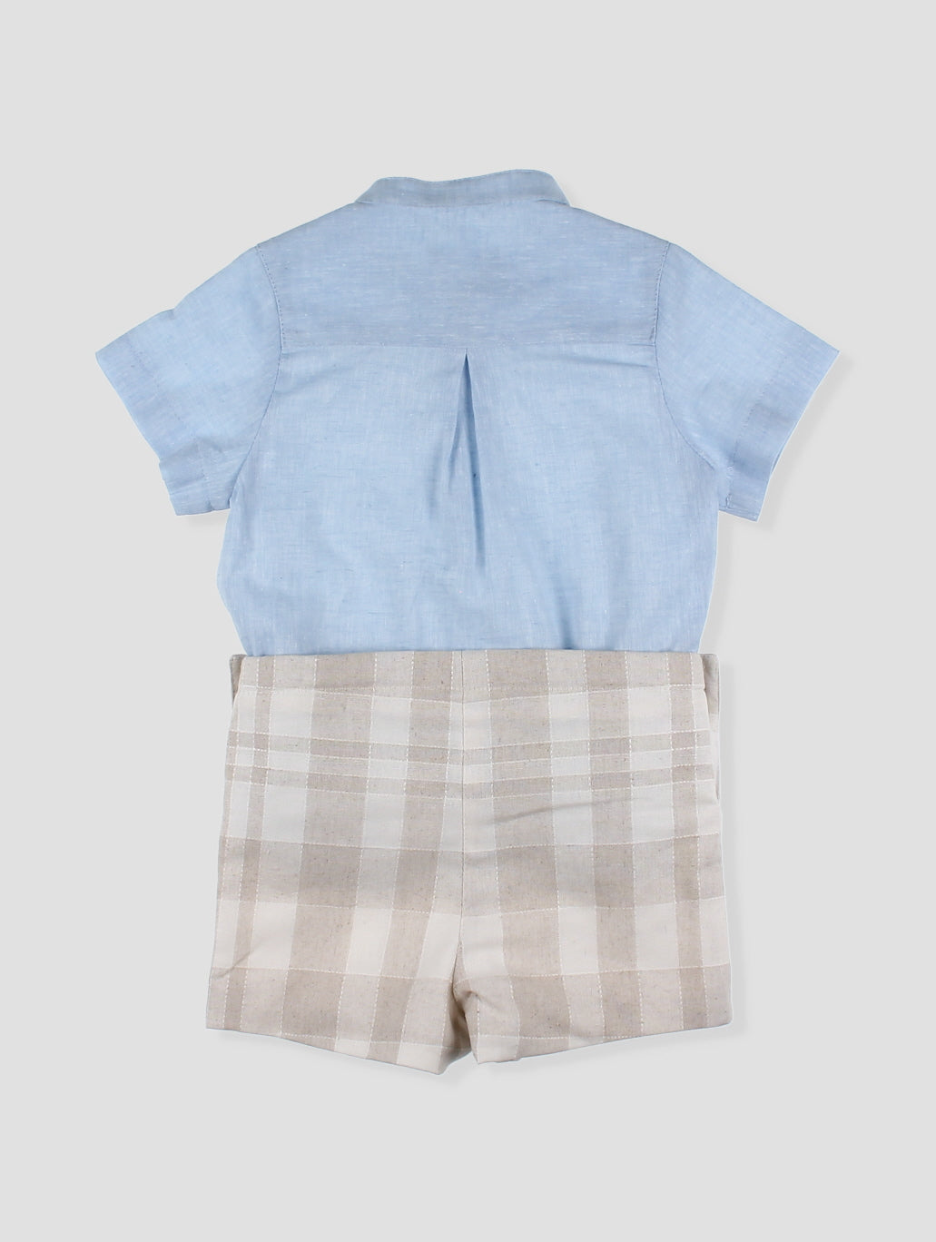 Conjunto Pantalón Corto Cuadros y Camisa Venecia