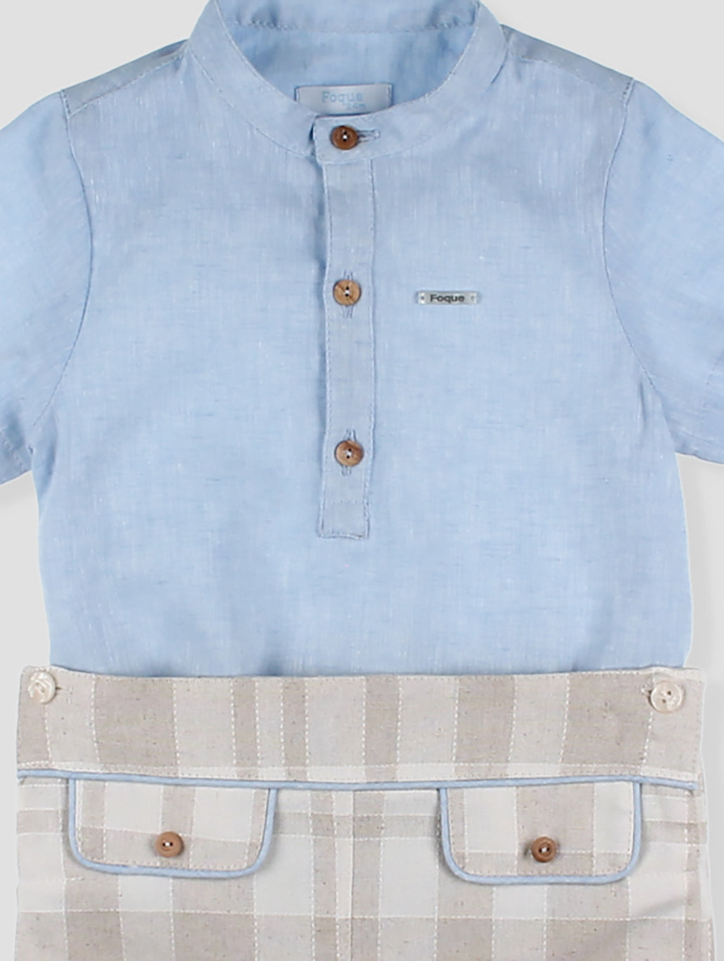 Conjunto Pantalón Corto Cuadros y Camisa Venecia