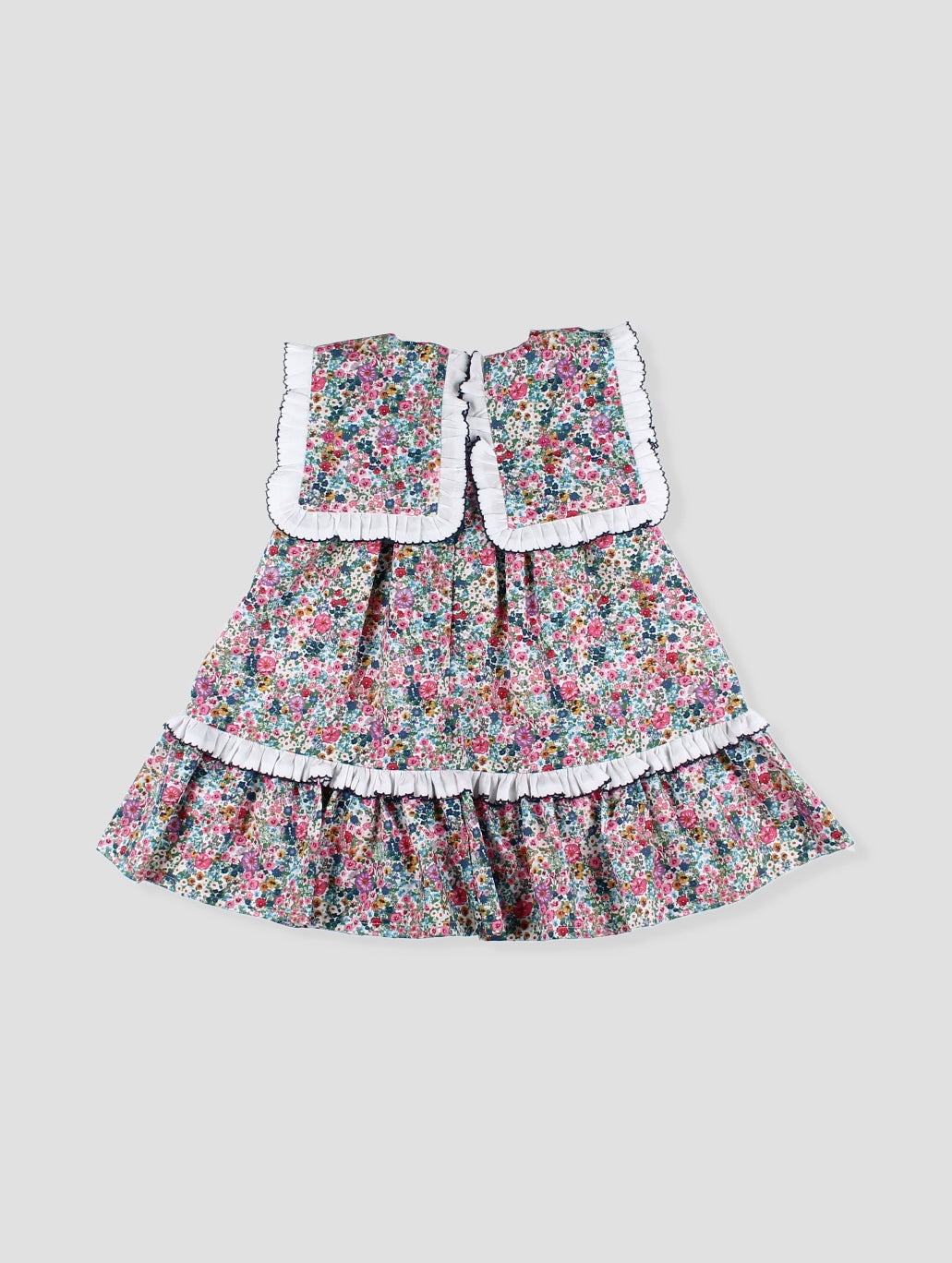 Vestido Flores Con Cuello