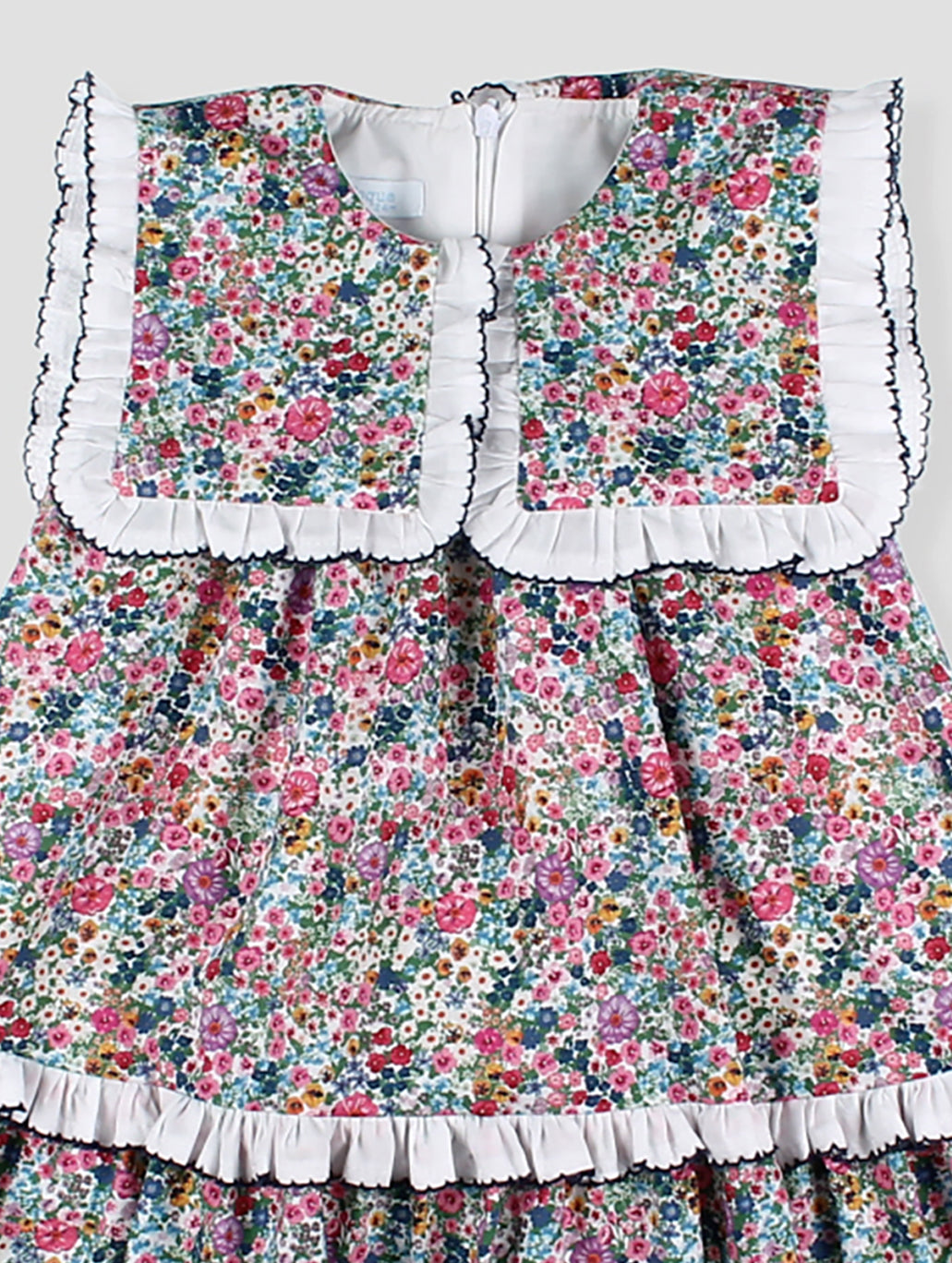 Vestido Flores Con Cuello
