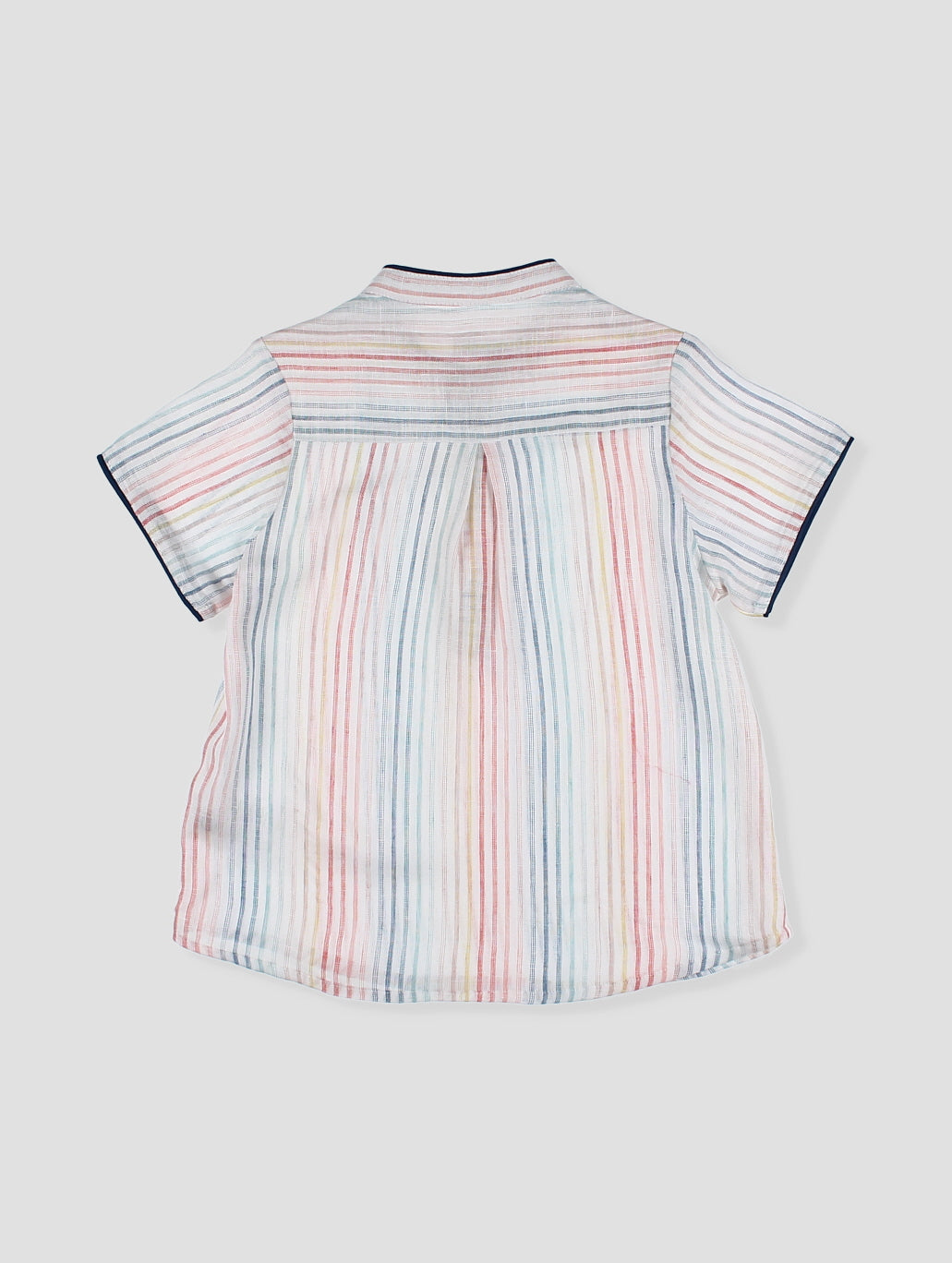 Conjunto Pantalón Corto Tintado Y Camisa Rayas Vivo Cordón
