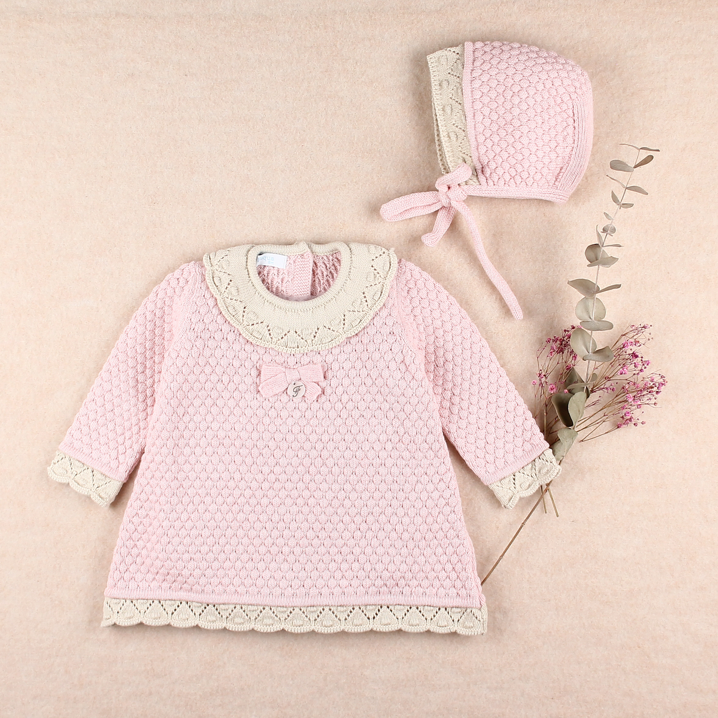 Vestido Punto Arroz Bicolor Ladera