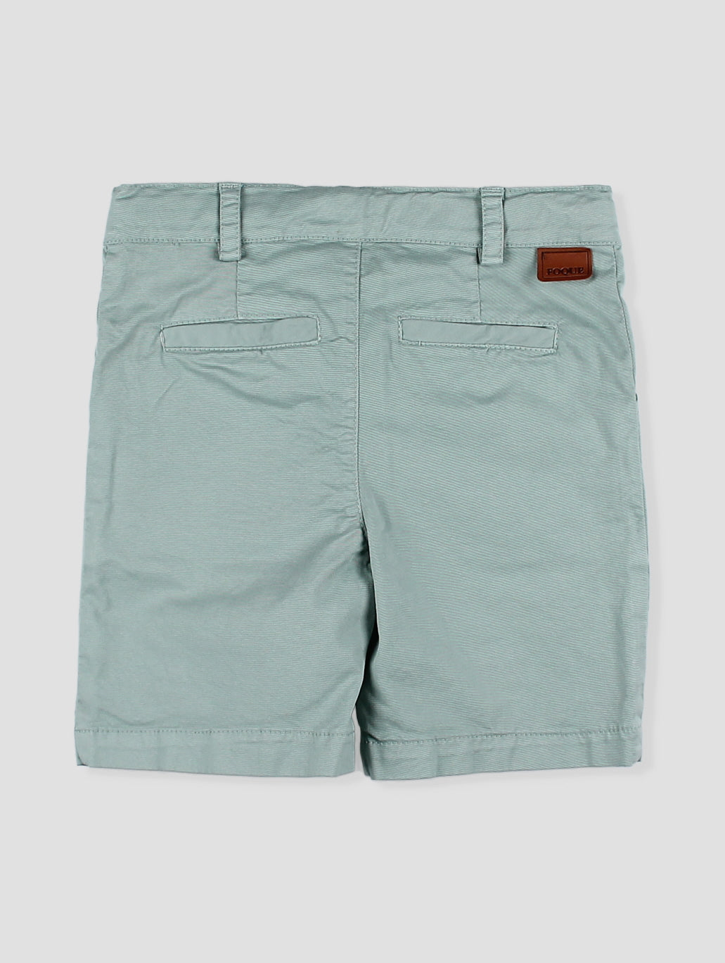 Conjunto niño camisa cuadros con bordado y bermuda verde agua