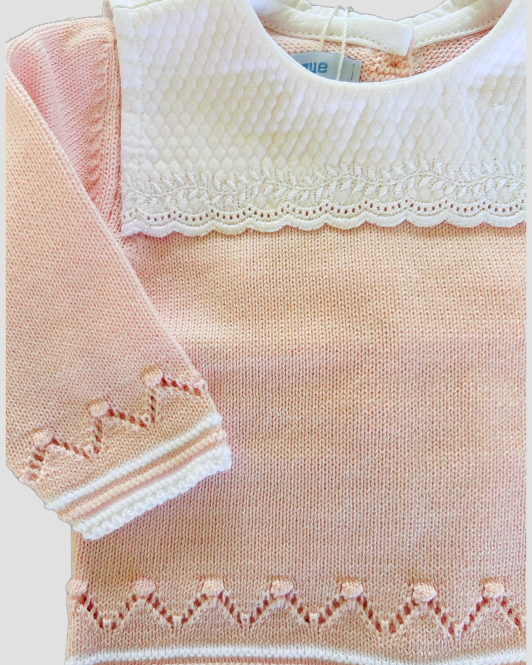 Conjunto Punto Jersey Y Polaina Rosa