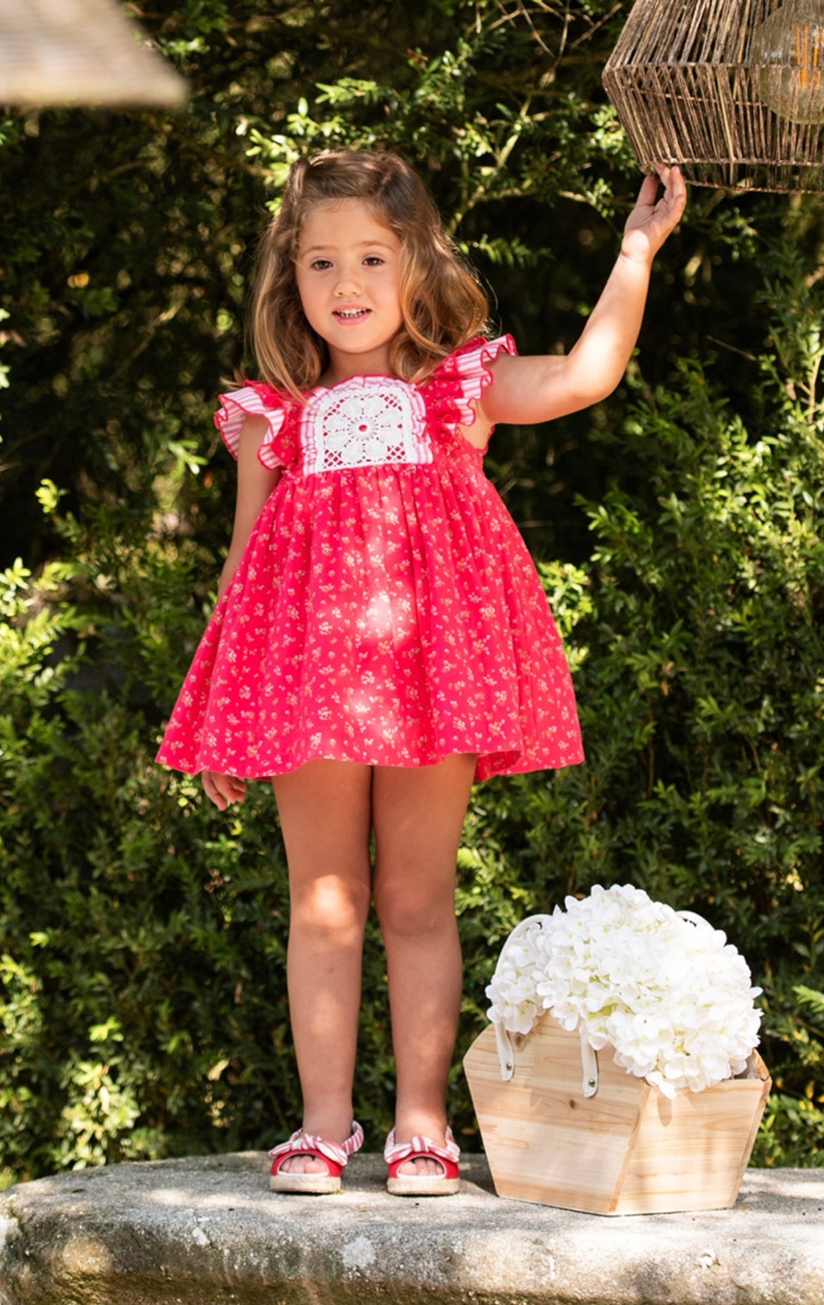 Vestido flores con volantes
