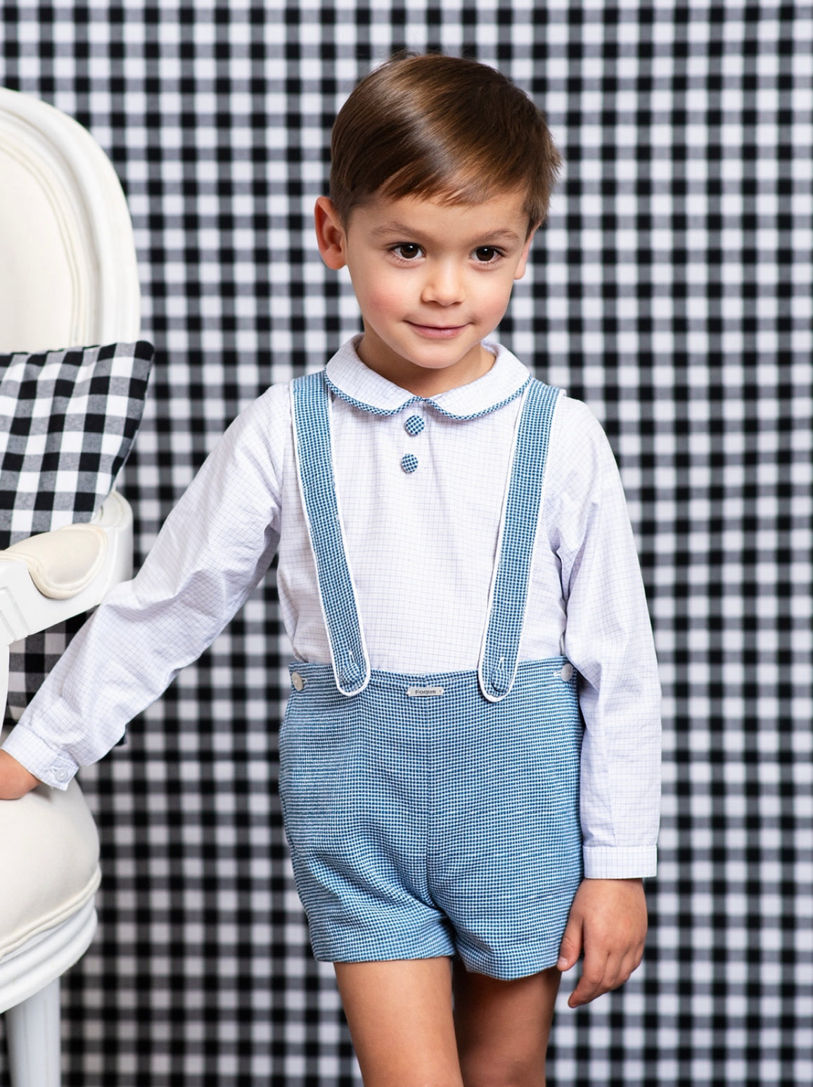 Short Overalls and Shirt Set