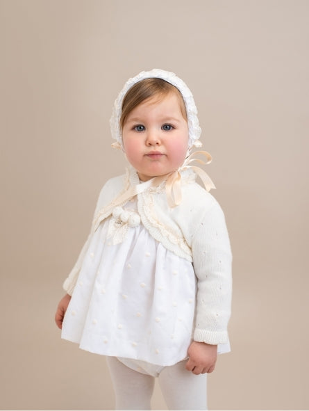 Vestido jesusito con bodoque bordado
