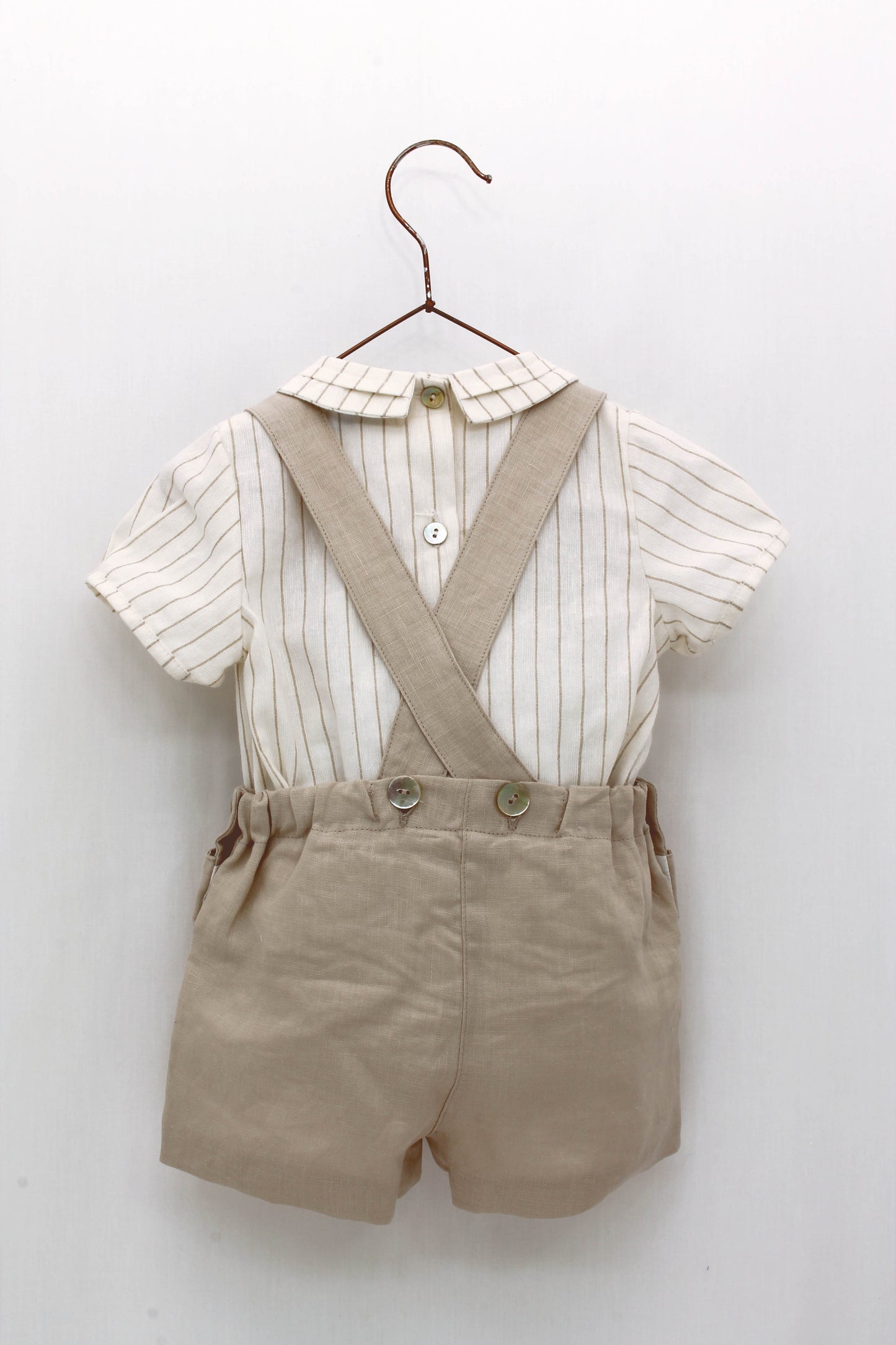 Short Overalls and Shirt Set