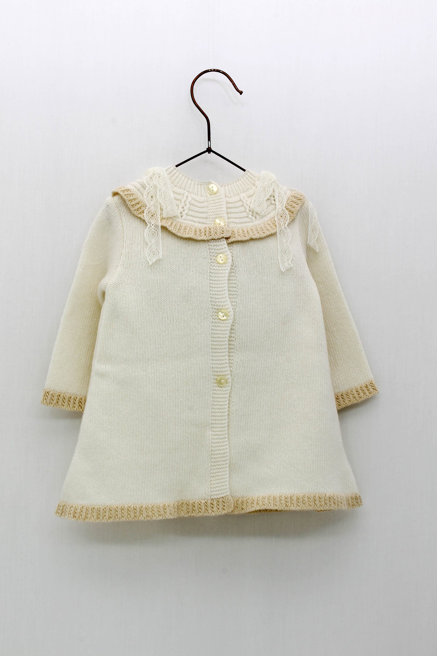 Knitted Dress with Knitted Collar