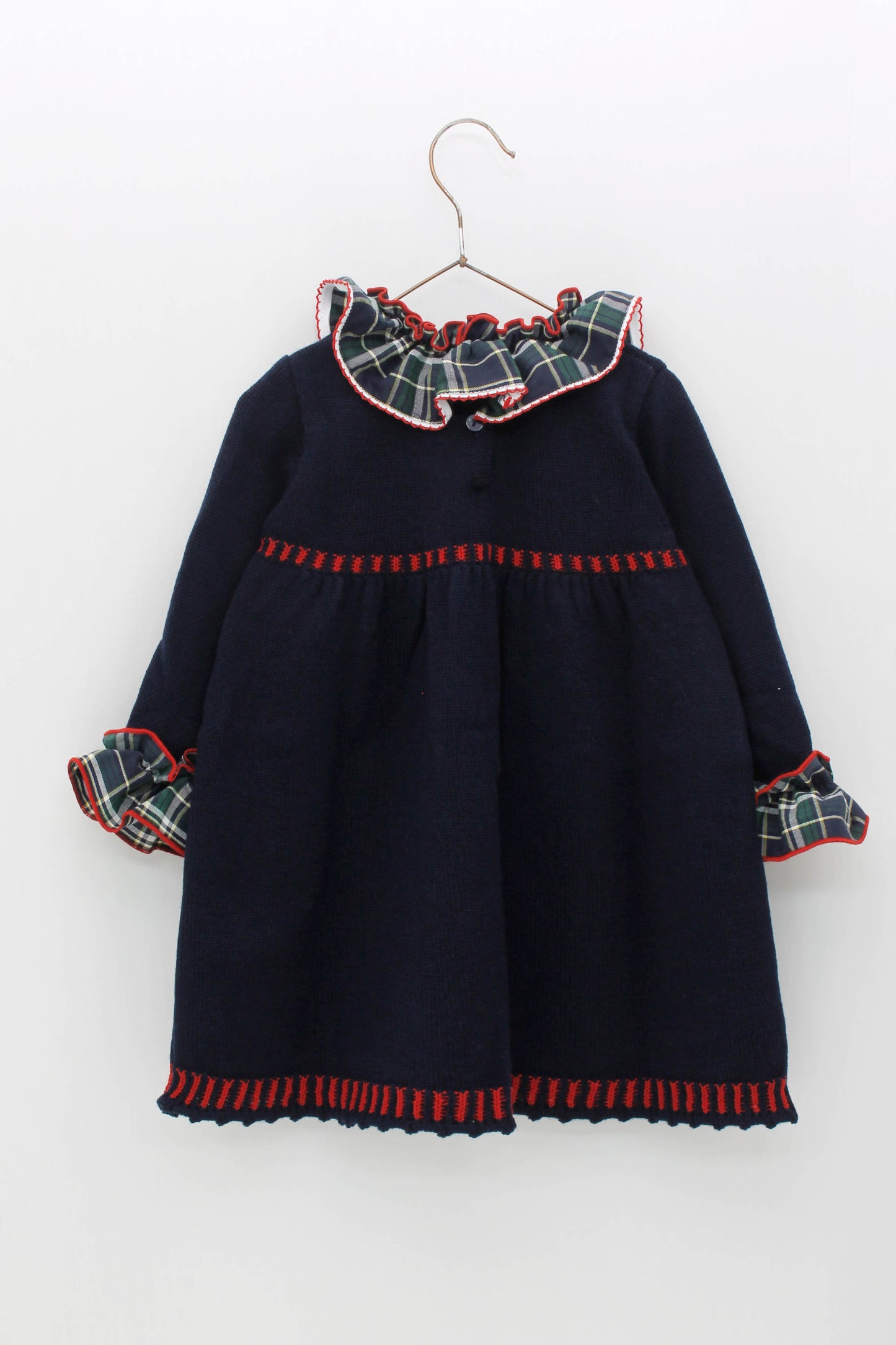 Vestido Punto Cuello Olán Tartan