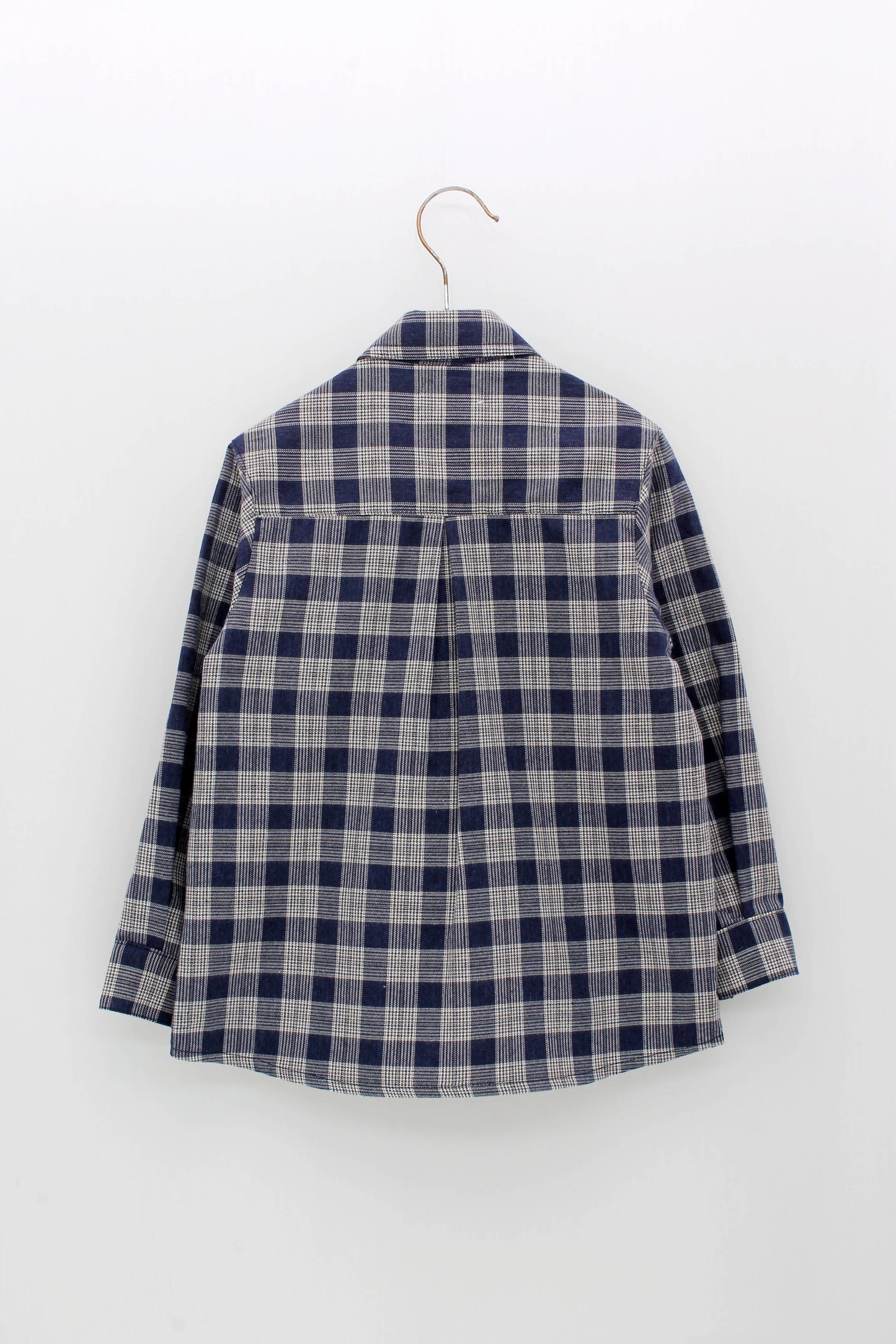 Two-tone checked shirt