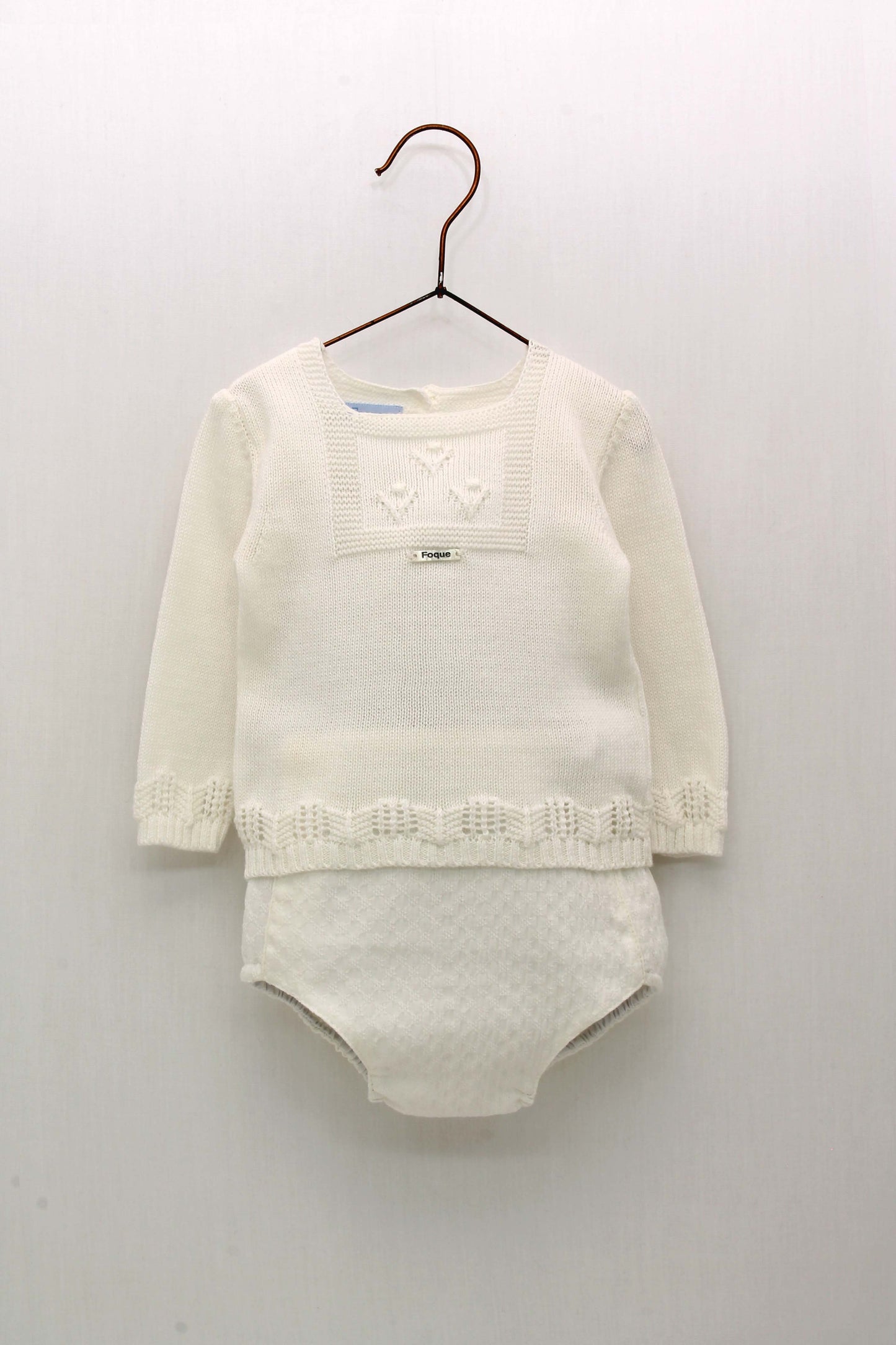 Square Neck Vest, Leggings and Christening Booties Set