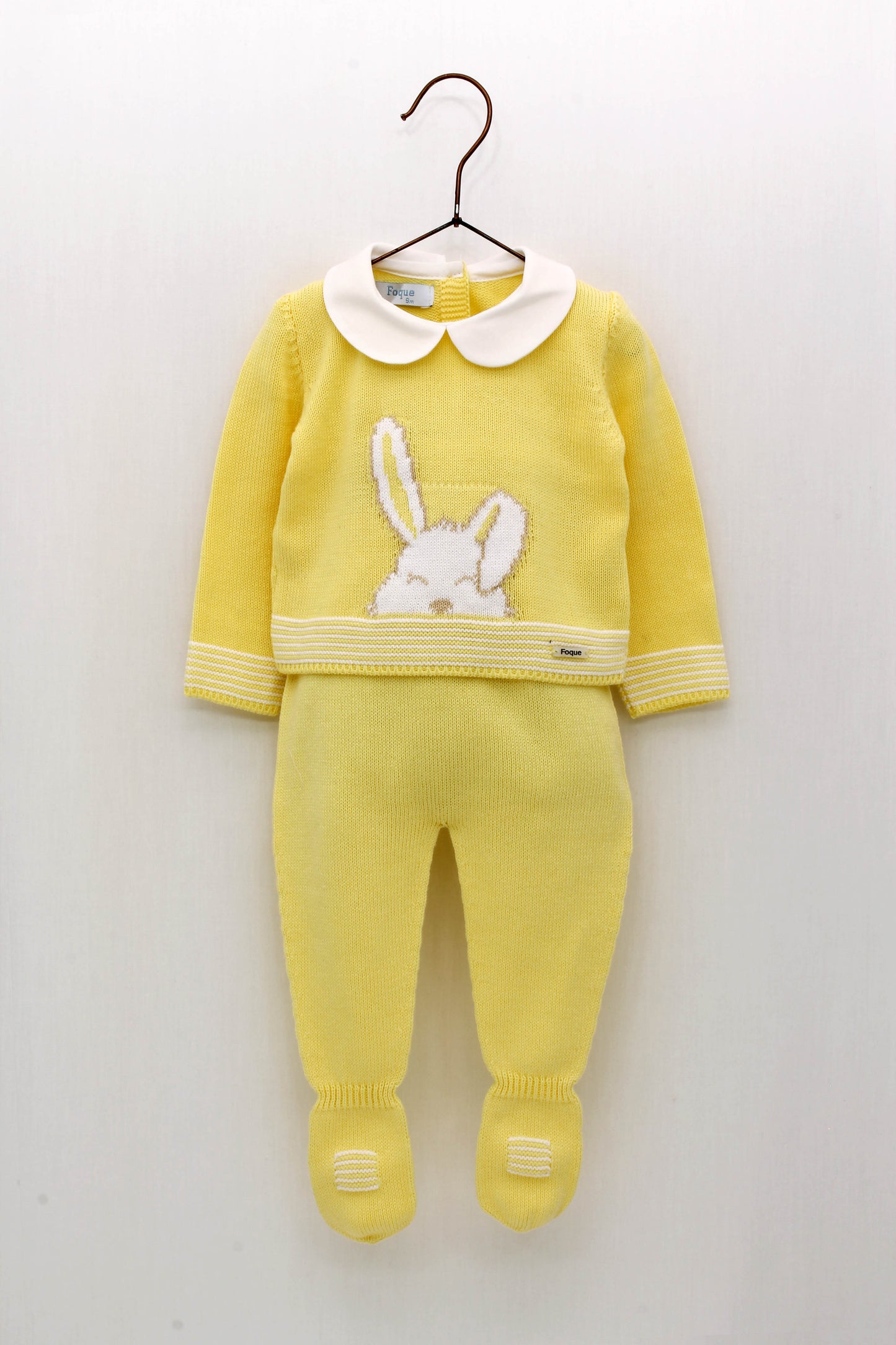 Baby Leggings and Sweater Set with Rabbit Pattern