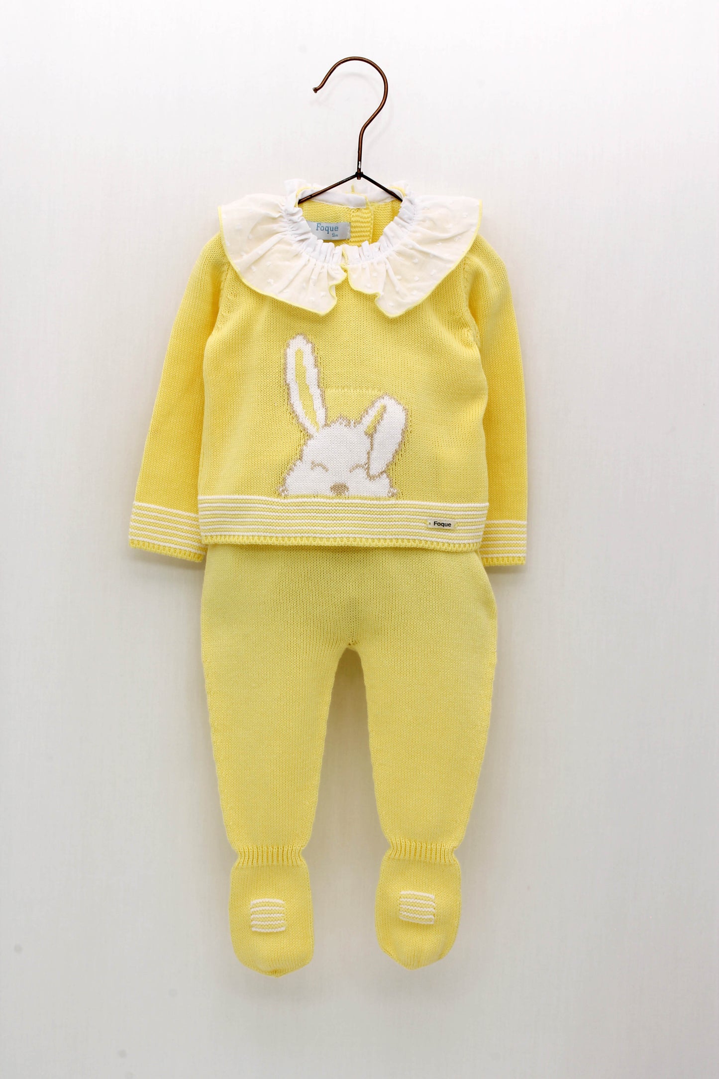 Conjunto Polaina Y Jersey Cuello Volante Dibujo Conejo