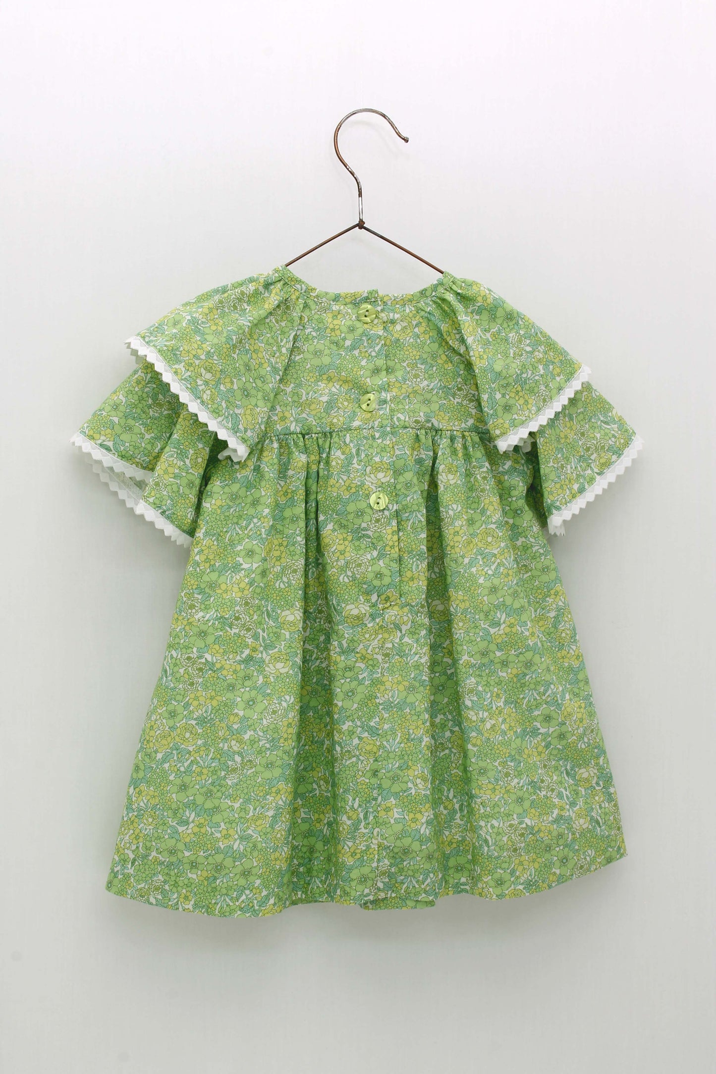 Double Ruffle Flower Print Dress