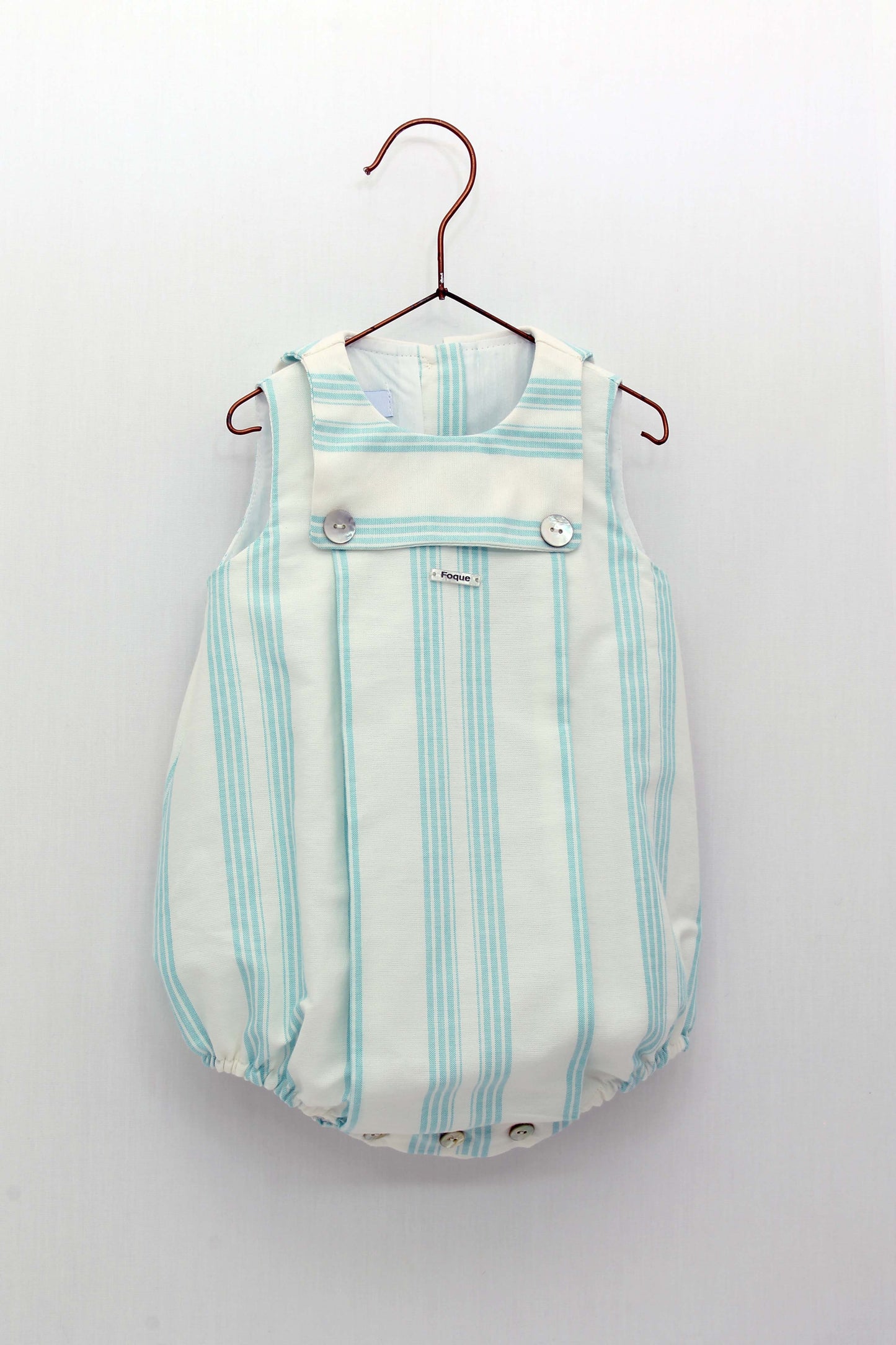Sleeveless Striped Knitted Romper with Bib