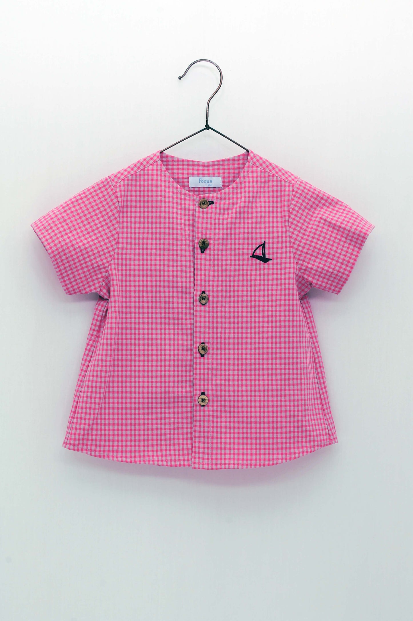 Conjunto Camisa Cuadros Fluor Manga Corta y Pantalón Corto