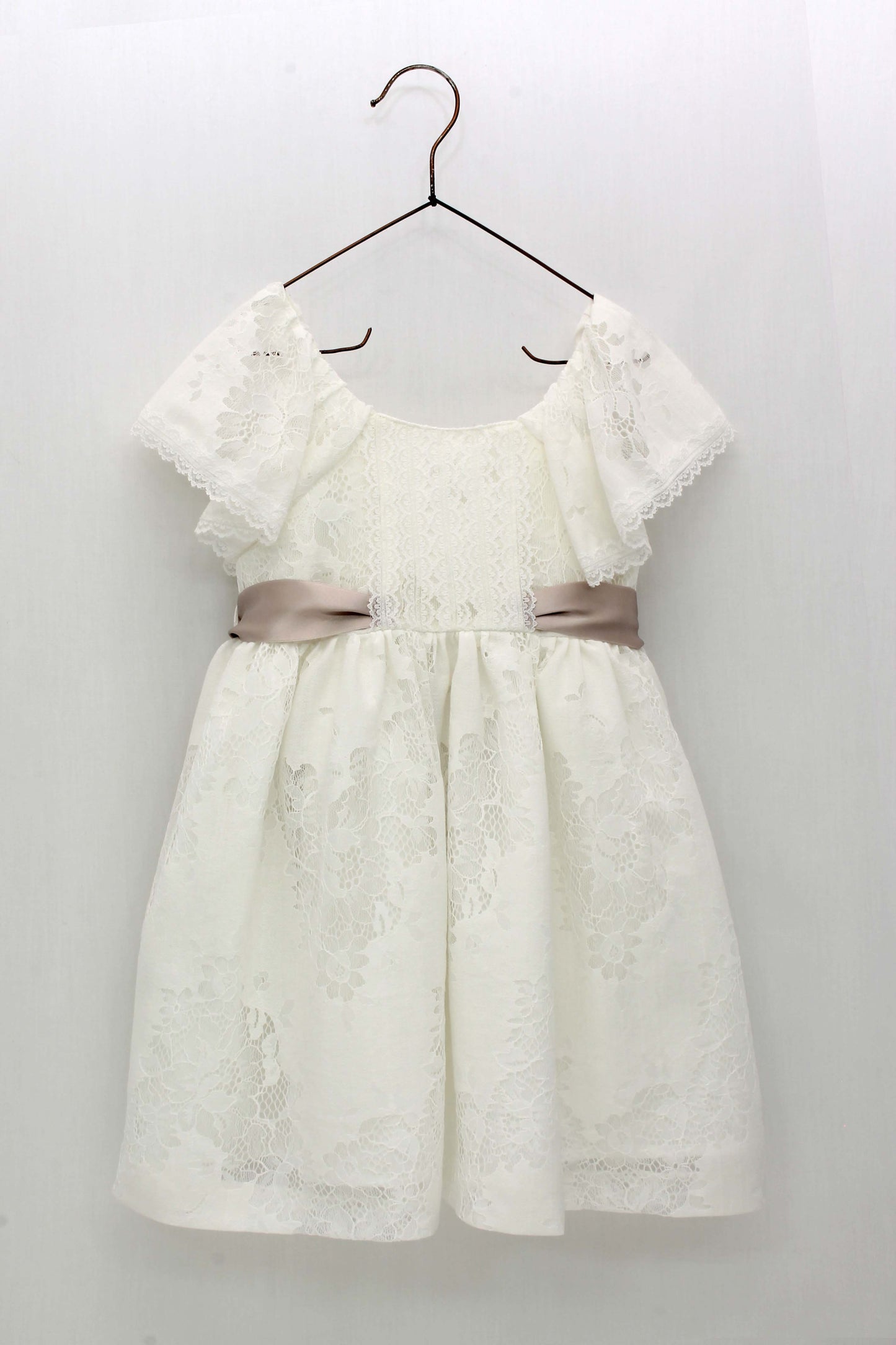 Vestido Niña Calado Efecto Flor