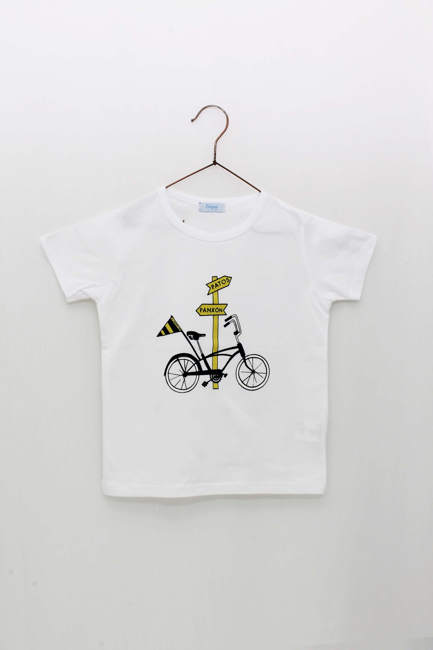 Camiseta Estampado Blanco Bicicleta