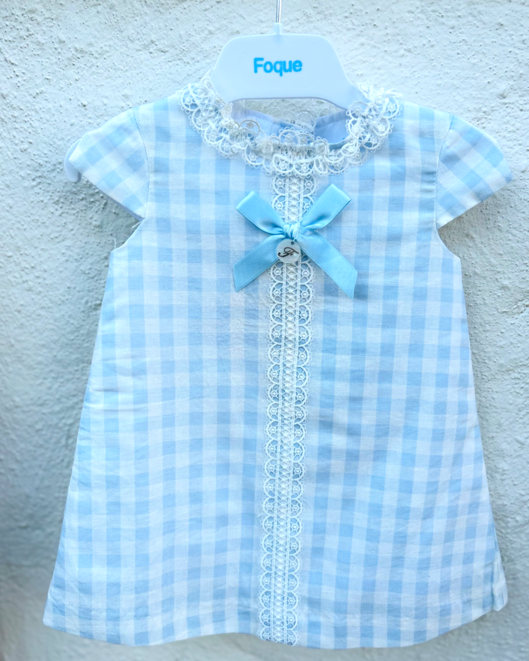 Vestido Cuadro Vichy Azul