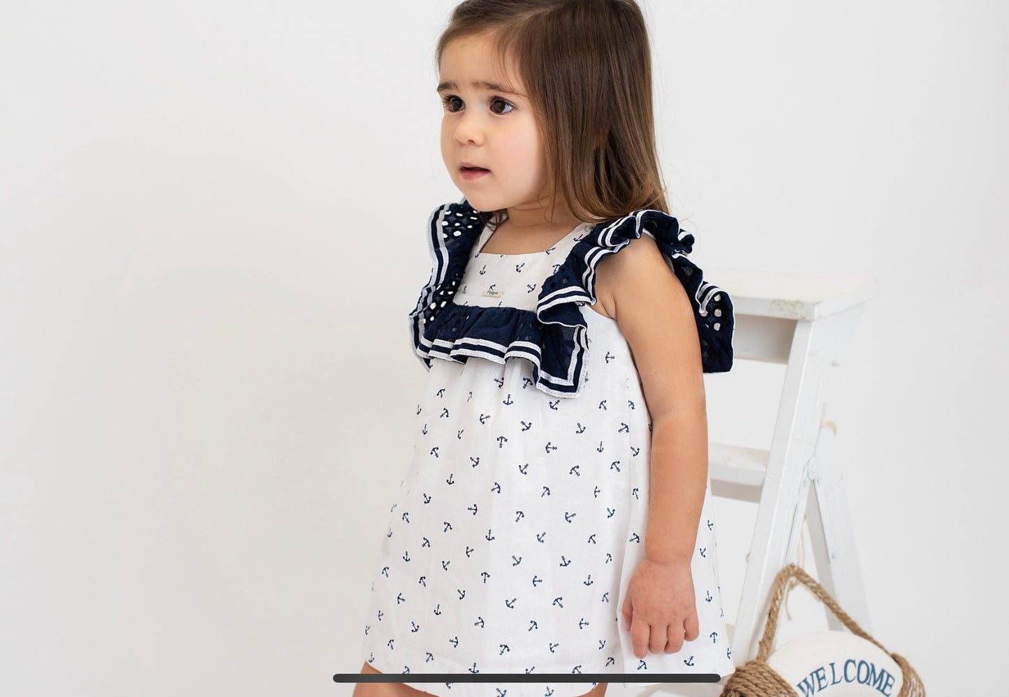 Vestido Anclas Escote Cuadrado