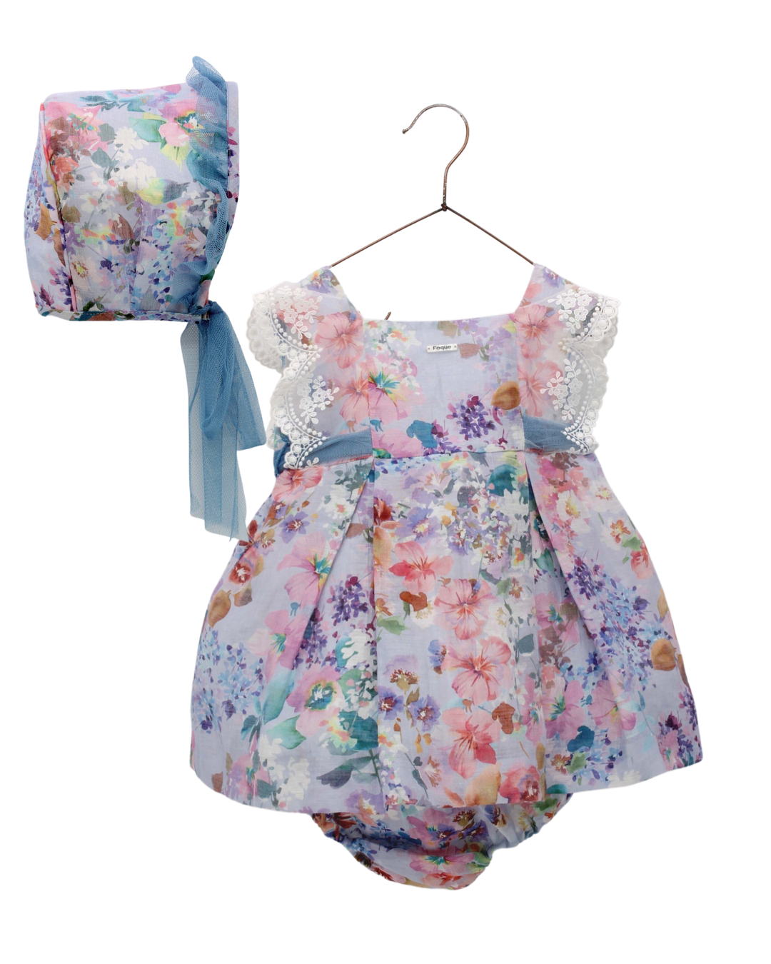 Conjunto Jesusito Flores Lazada Tul Y Capota