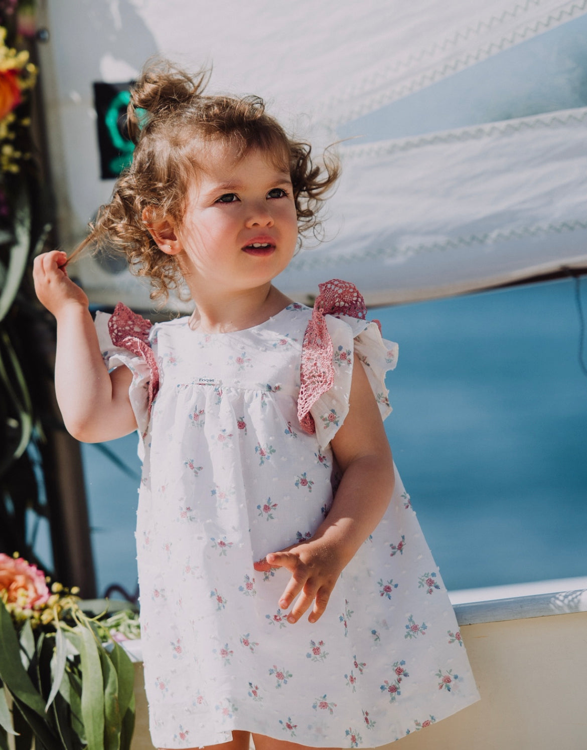 Vestido Flores Con Doble Volante