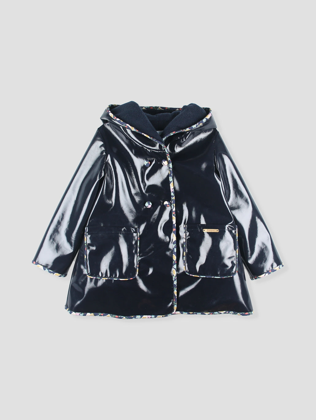 Abrigo Charol Con Capucha La Lluvia