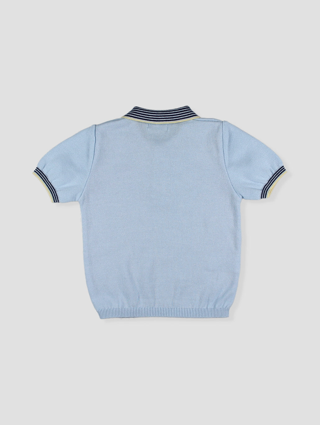 Conjunto bebé niño polo celeste y short marino