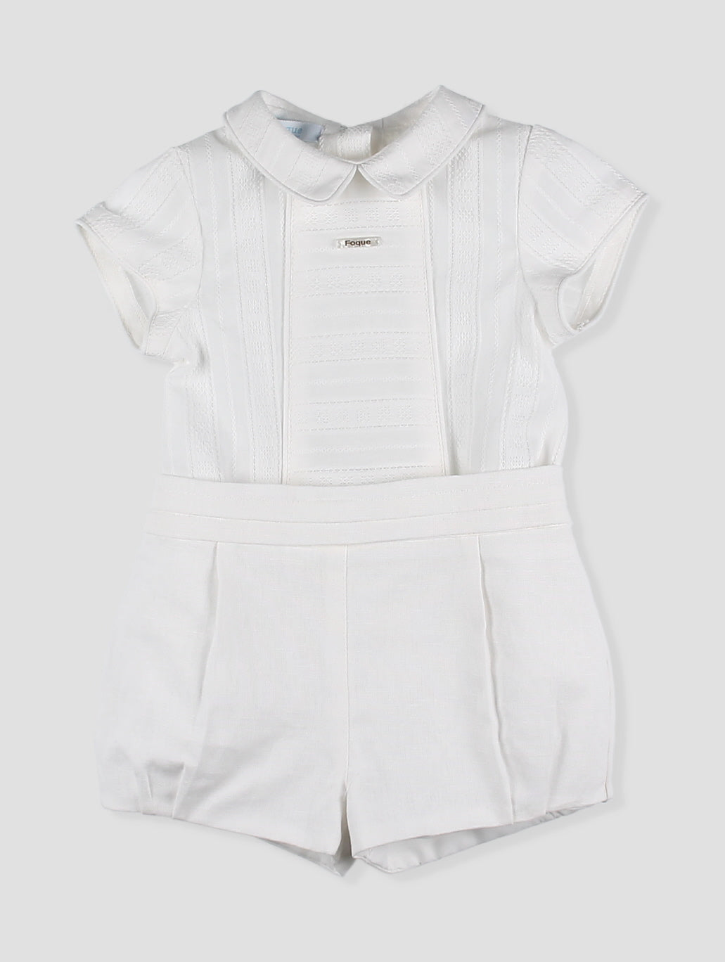 Conjunto bebé niño ceremonia camisa y pantalón corto