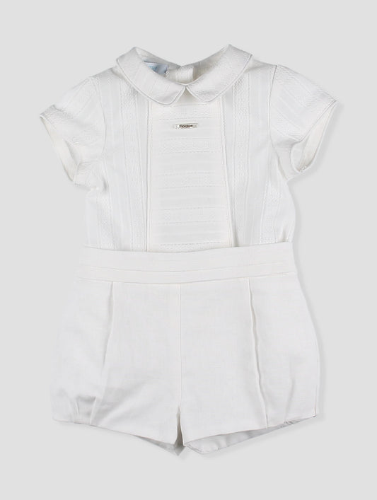 Conjunto bebé niño ceremonia camisa y pantalón corto
