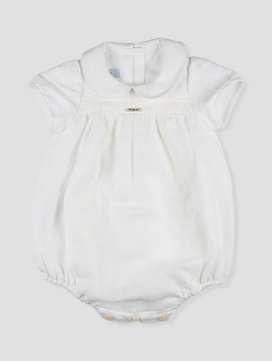 Pelele bebé ceremonia con cuello bebé