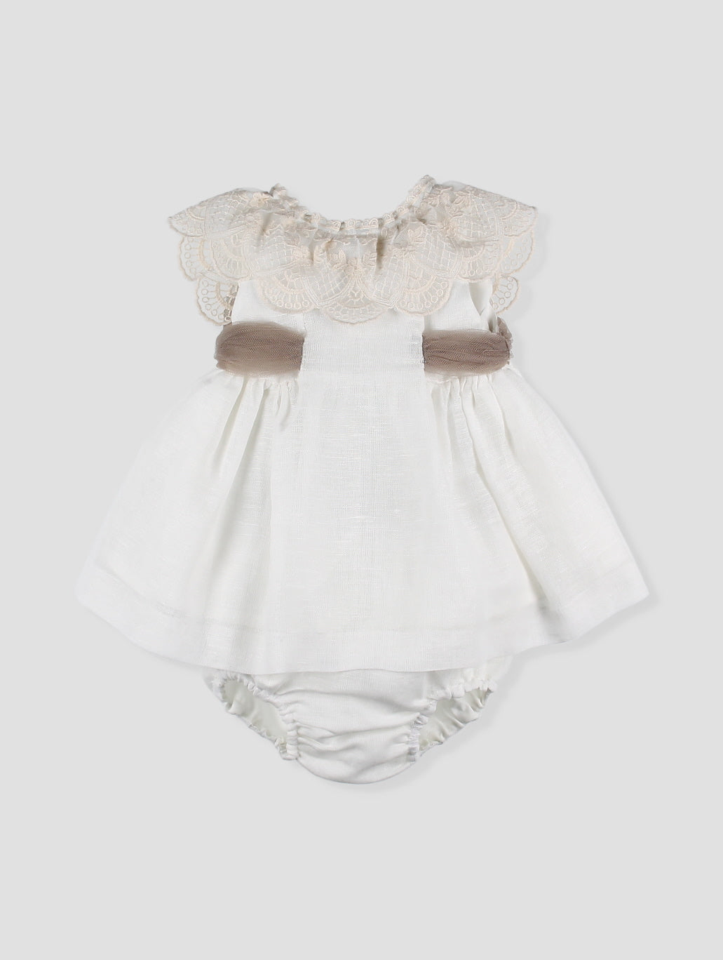 Conjunto bebé ceremonia vestido y capota