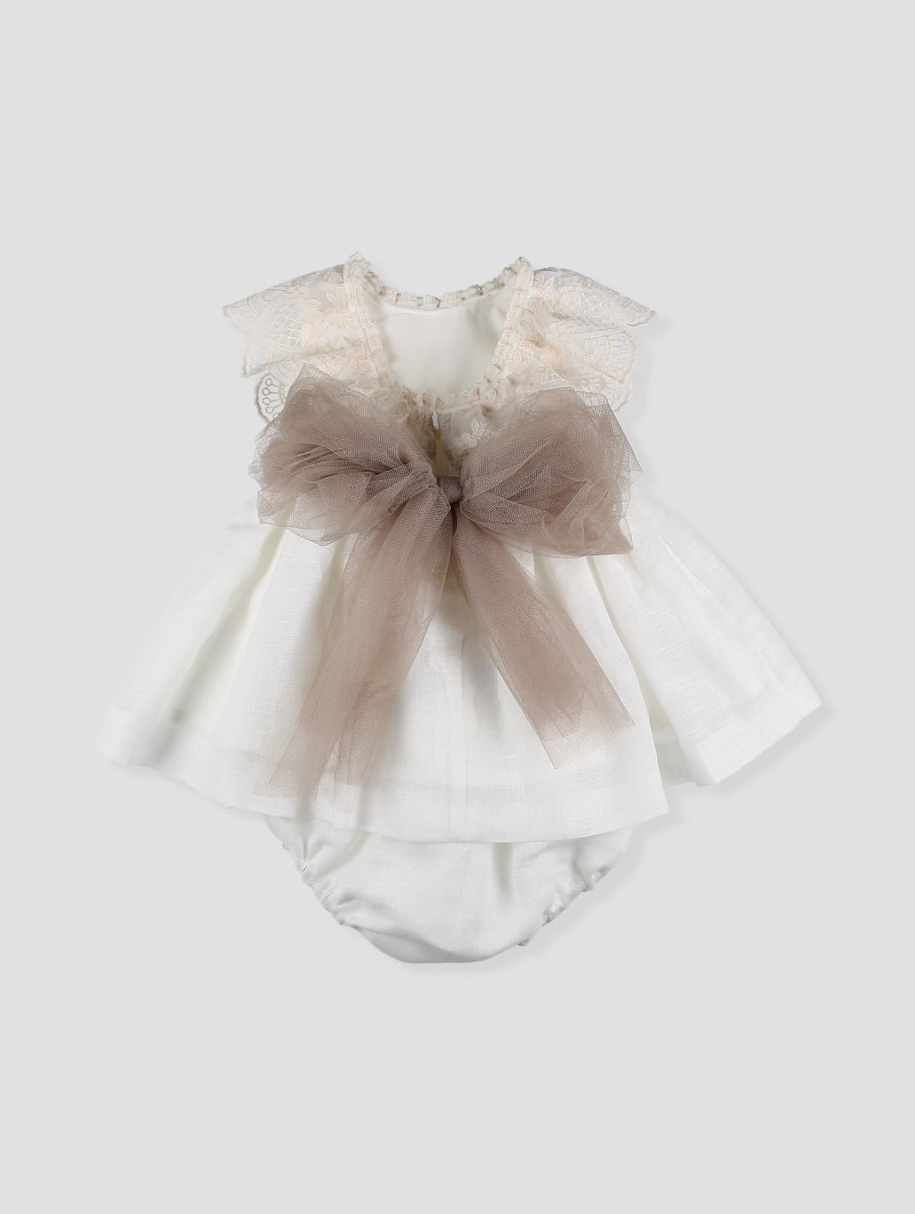 Conjunto bebé ceremonia vestido y capota